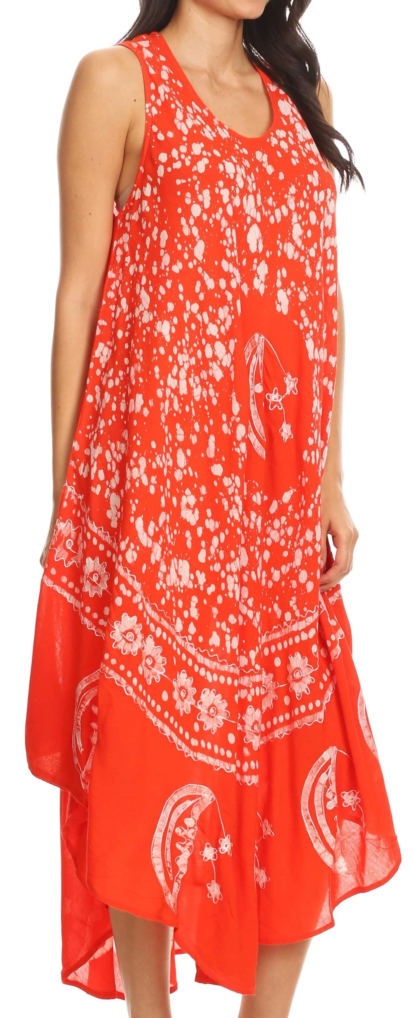 Sakkas Moon and Stars Batik Caftan Tank Dress / Cover Up - Image 134