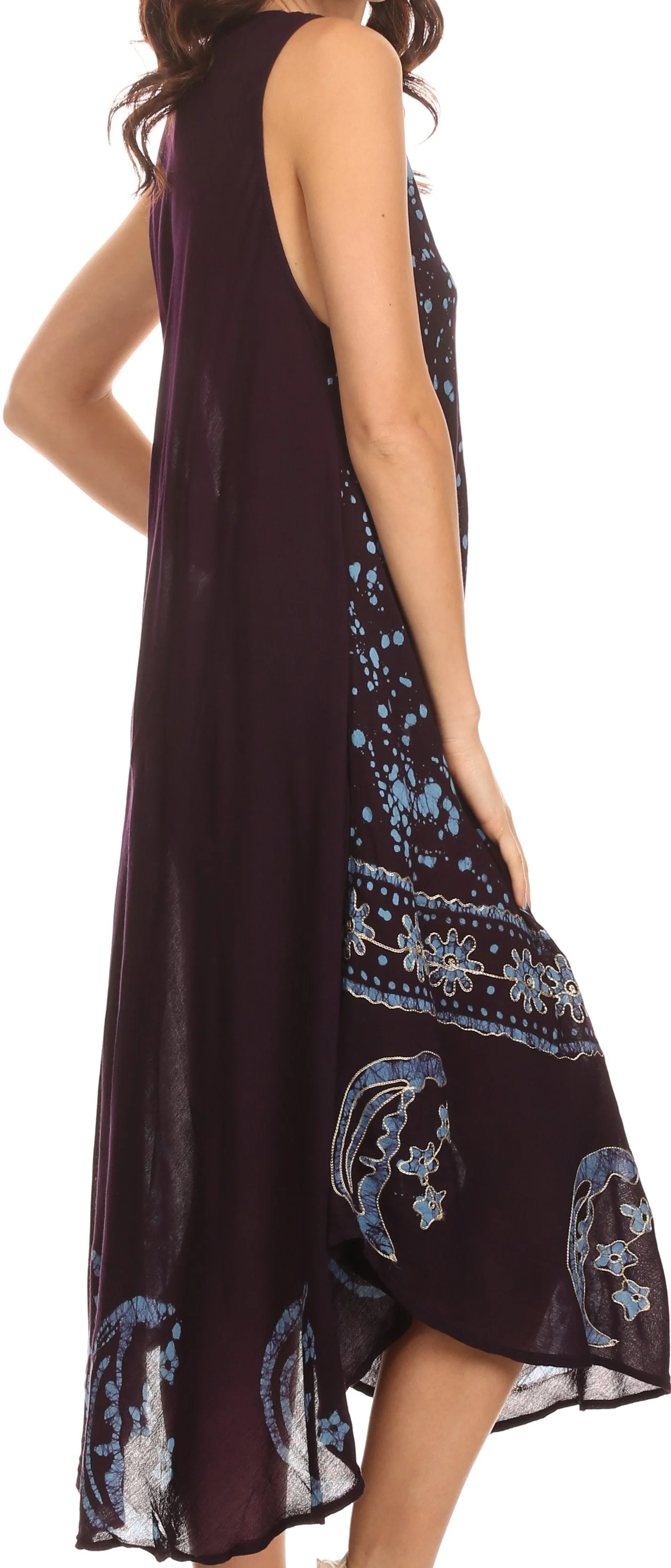 Sakkas Moon and Stars Batik Caftan Tank Dress / Cover Up - Image 138
