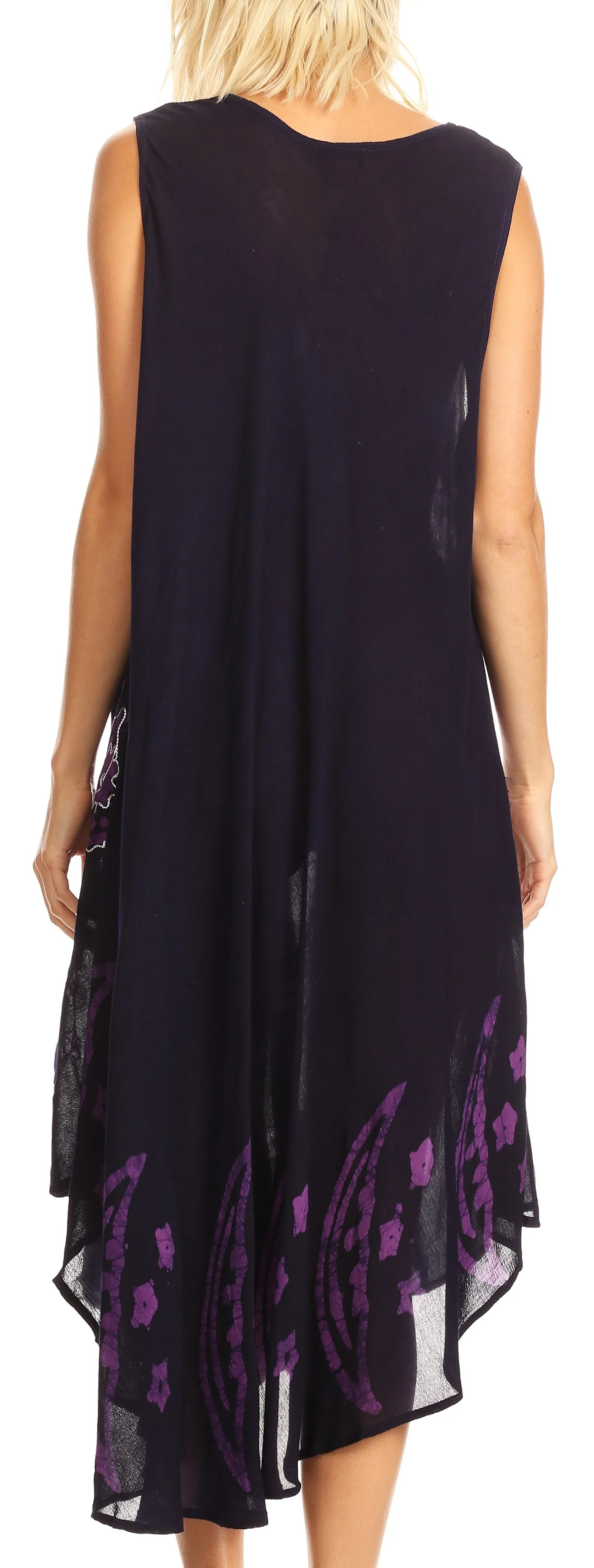 Sakkas Moon and Stars Batik Caftan Tank Dress / Cover Up - Image 142