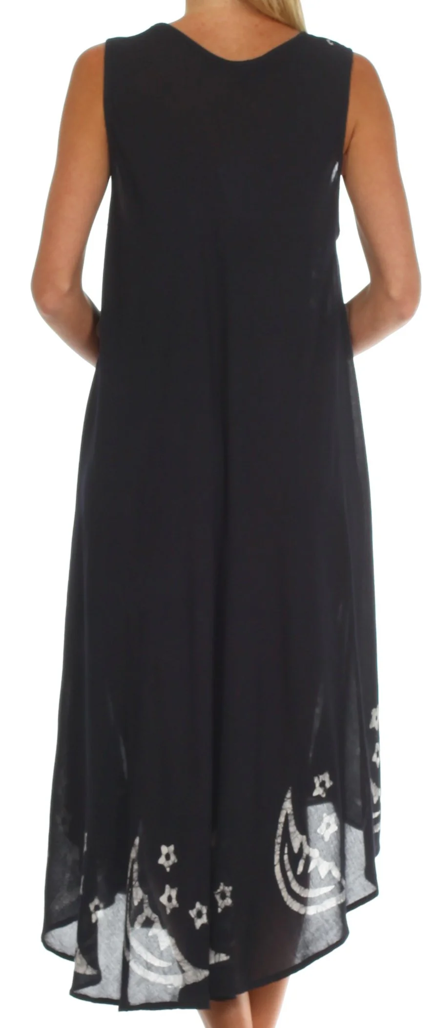 Sakkas Moon and Stars Batik Caftan Tank Dress / Cover Up - Image 20