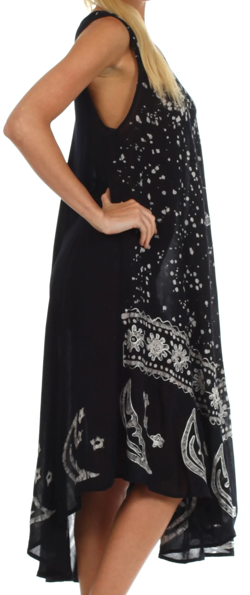 Sakkas Moon and Stars Batik Caftan Tank Dress / Cover Up - Image 22