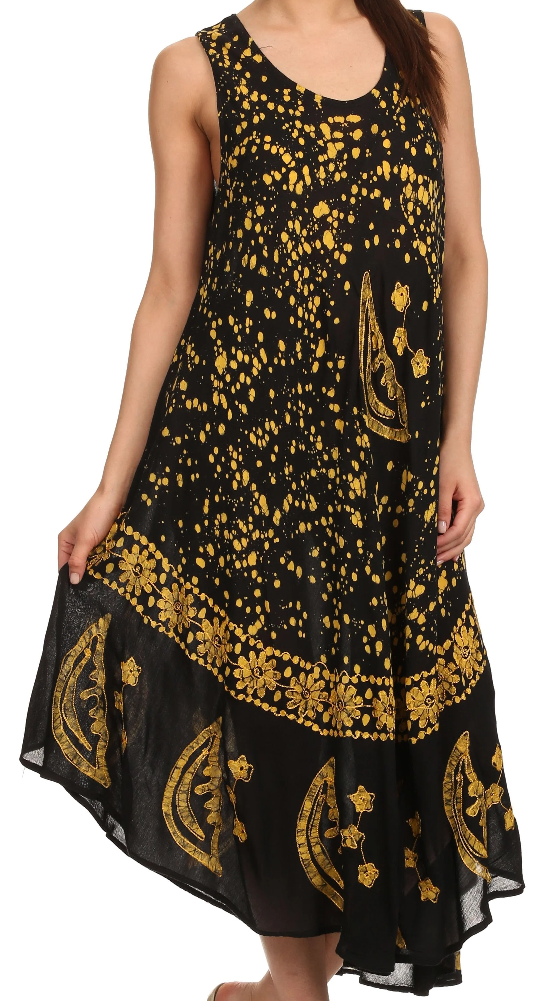 Sakkas Moon and Stars Batik Caftan Tank Dress / Cover Up - Image 25