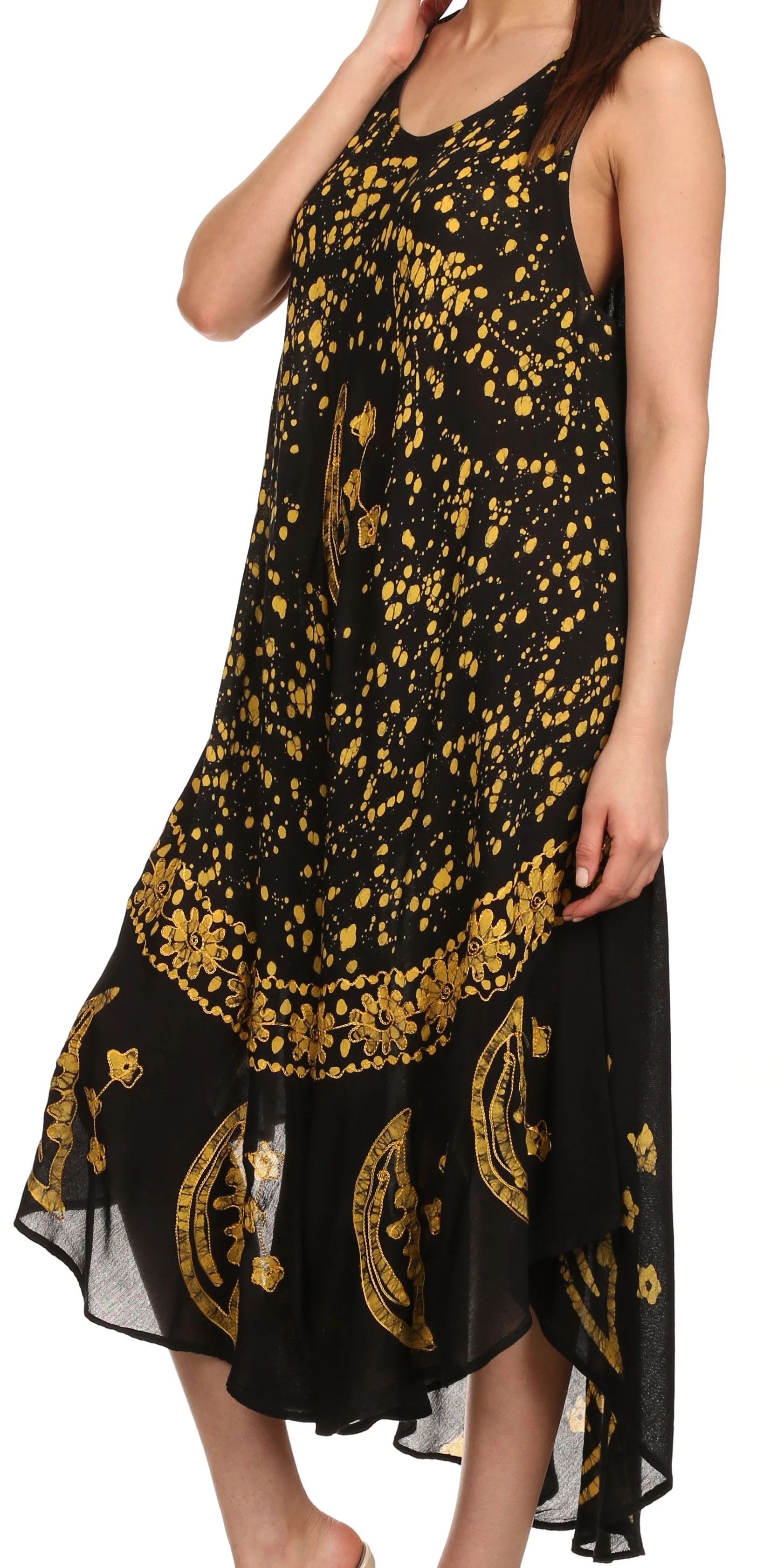 Sakkas Moon and Stars Batik Caftan Tank Dress / Cover Up - Image 27