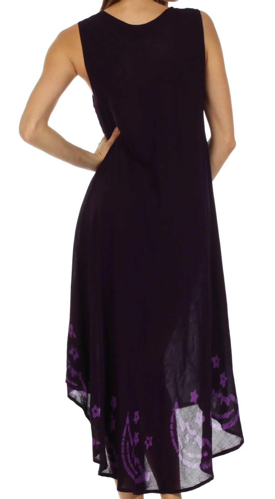 Sakkas Moon and Stars Batik Caftan Tank Dress / Cover Up - Image 55