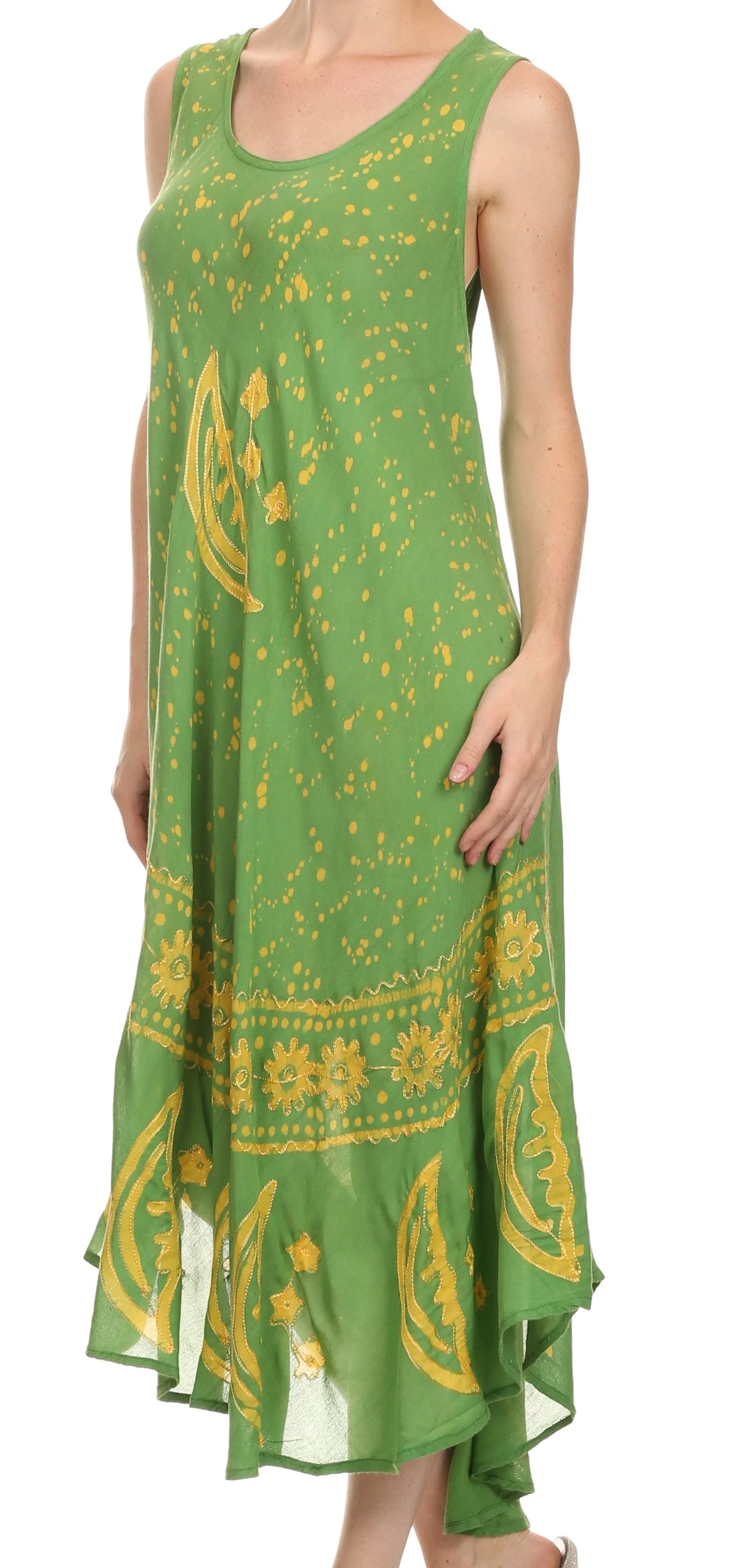 Sakkas Moon and Stars Batik Caftan Tank Dress / Cover Up - Image 68