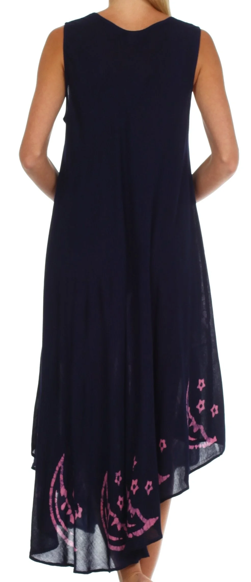 Sakkas Moon and Stars Batik Caftan Tank Dress / Cover Up - Image 82