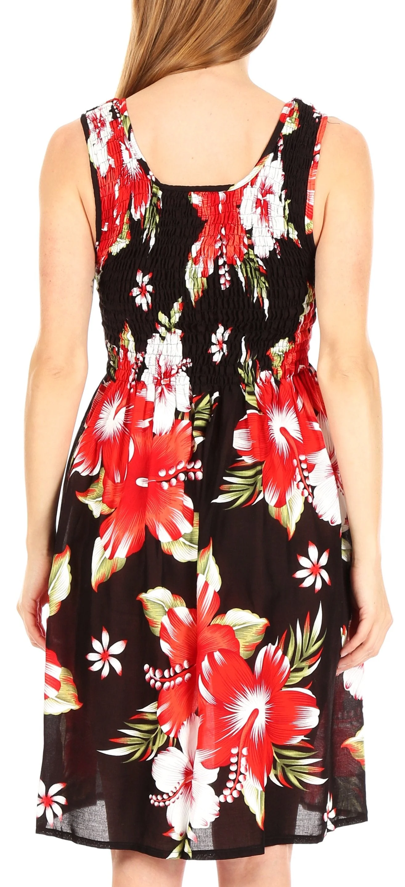 Sakkas Murni Women's Casual Summer Cocktail Elastic Stretchy Floral Print Dress - Image 27