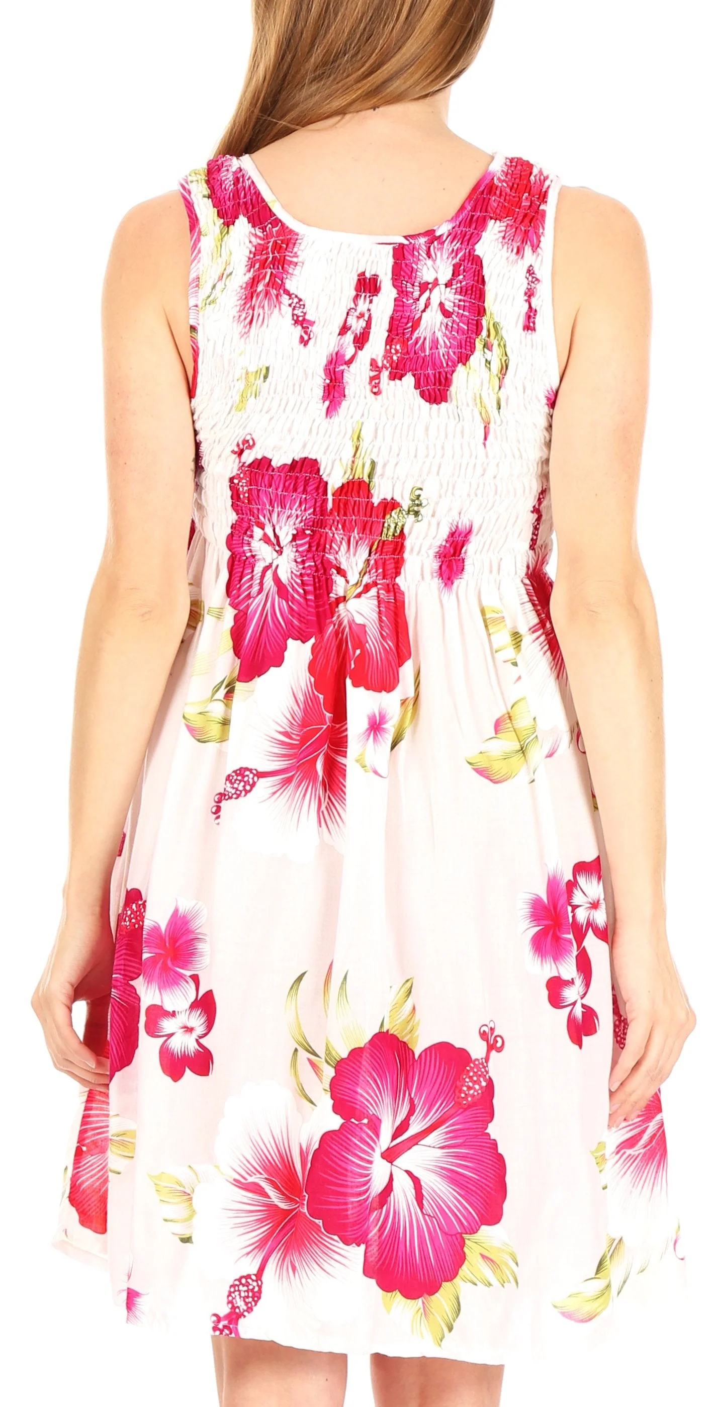 Sakkas Murni Women's Casual Summer Cocktail Elastic Stretchy Floral Print Dress - Image 47