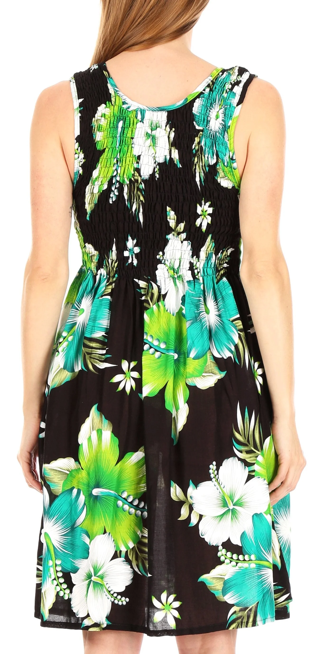 Sakkas Murni Women's Casual Summer Cocktail Elastic Stretchy Floral Print Dress - Image 7