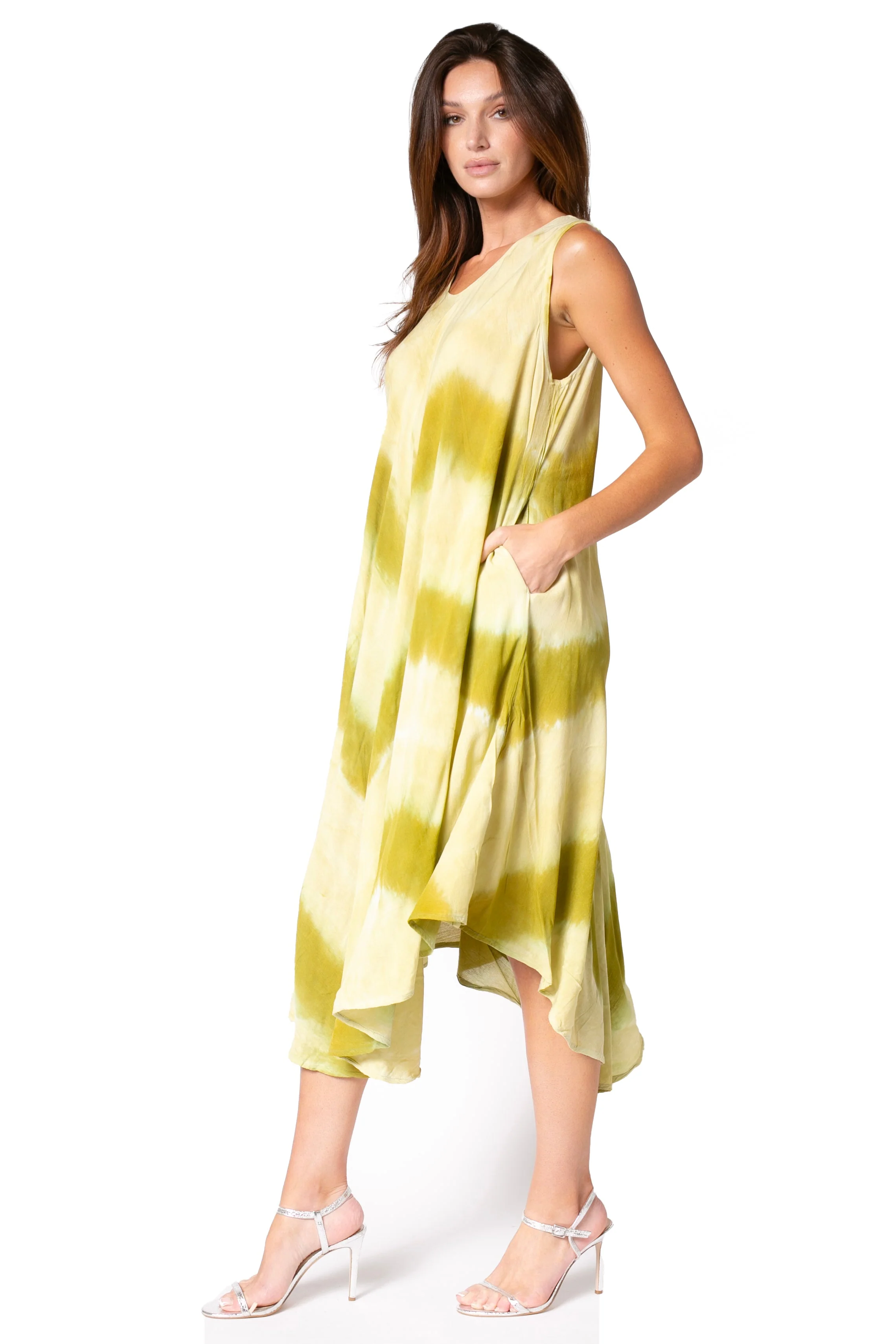 Sakkas Neja Women's Casual Maxi Summer Sleeveless Loose Fit Tie Dye Tank Dress - Image 78