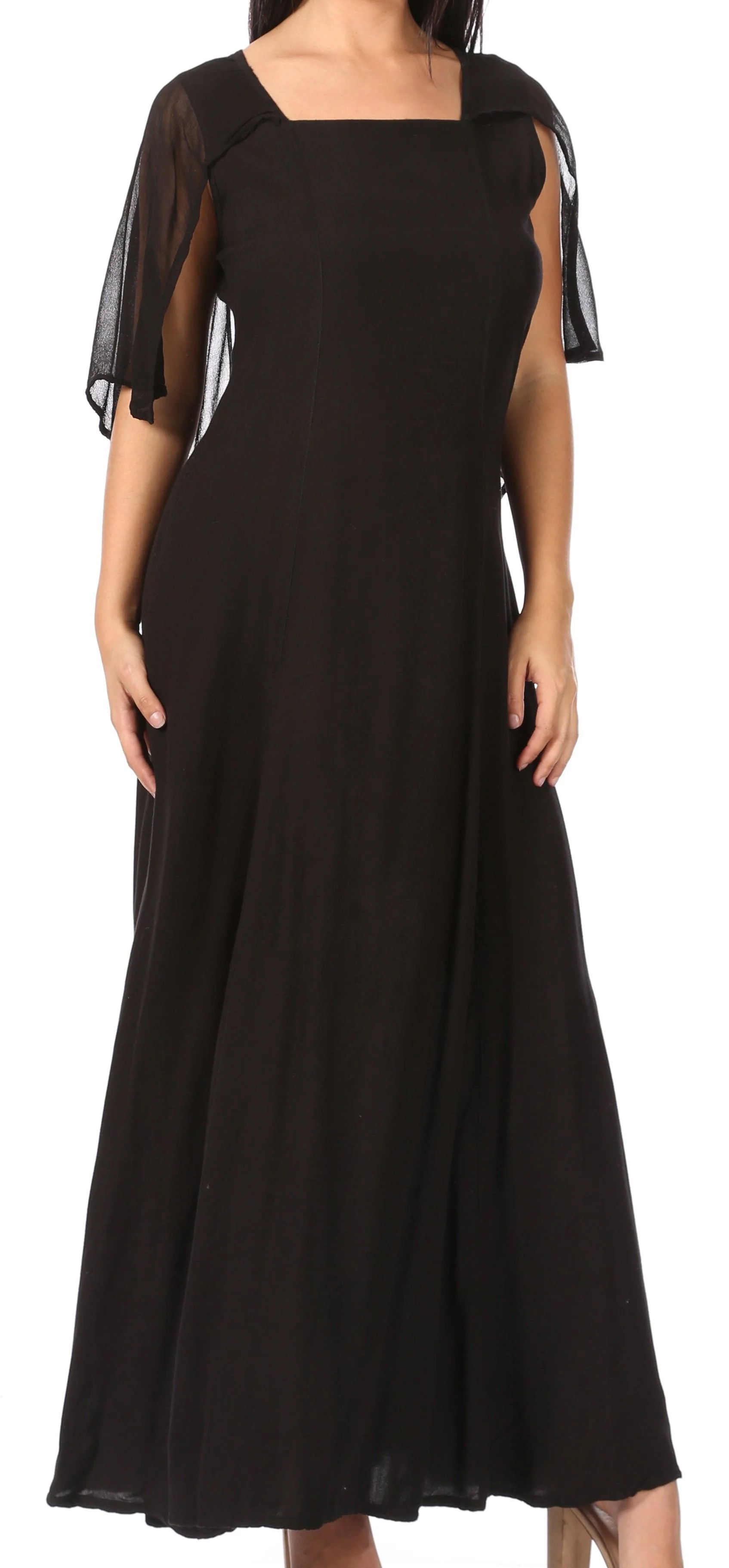 Sakkas Niam Women's Maxi Capelet Long Dress Celtic Medieval Renaissance Adjustable - Image 4