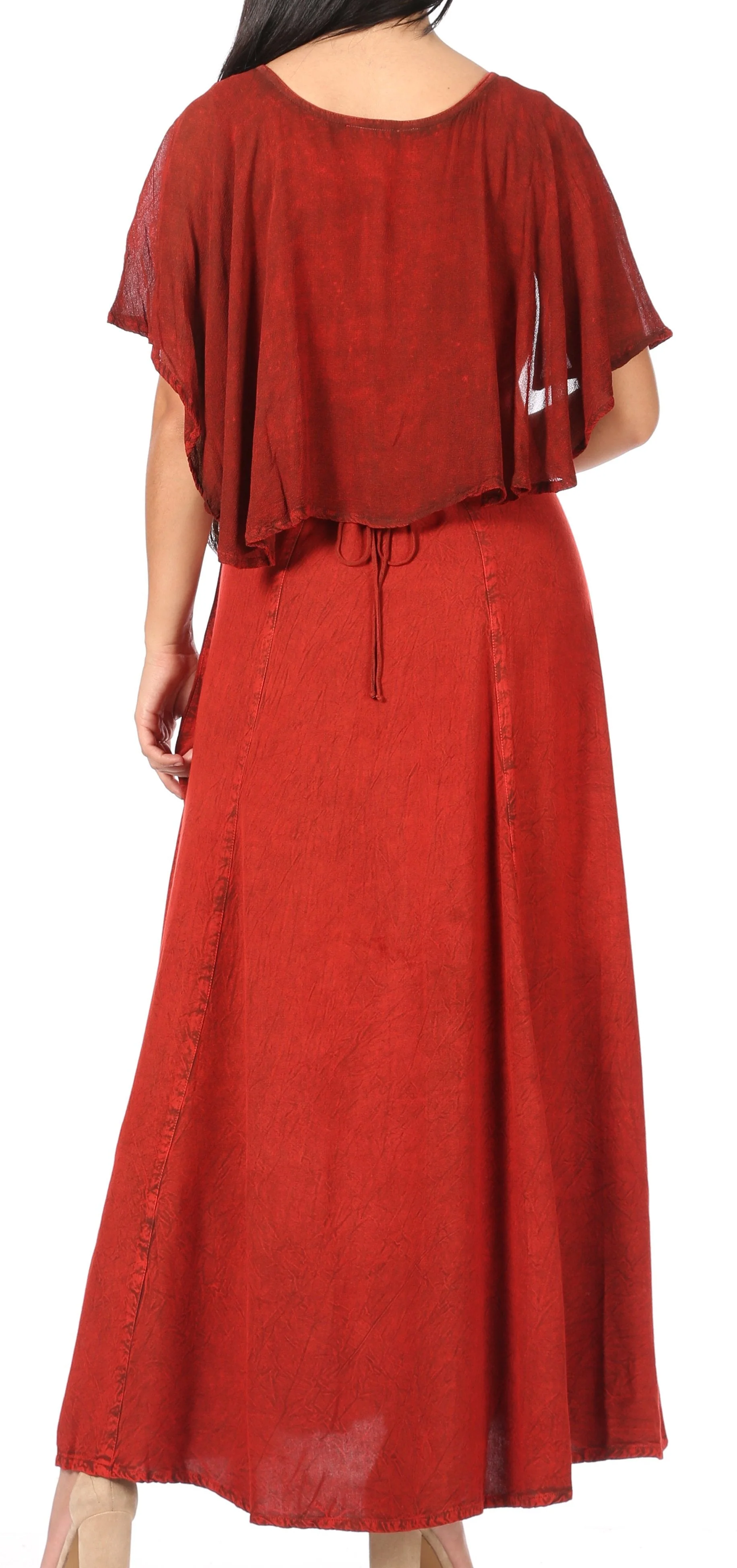 Sakkas Niam Women's Maxi Capelet Long Dress Celtic Medieval Renaissance Adjustable - Image 7
