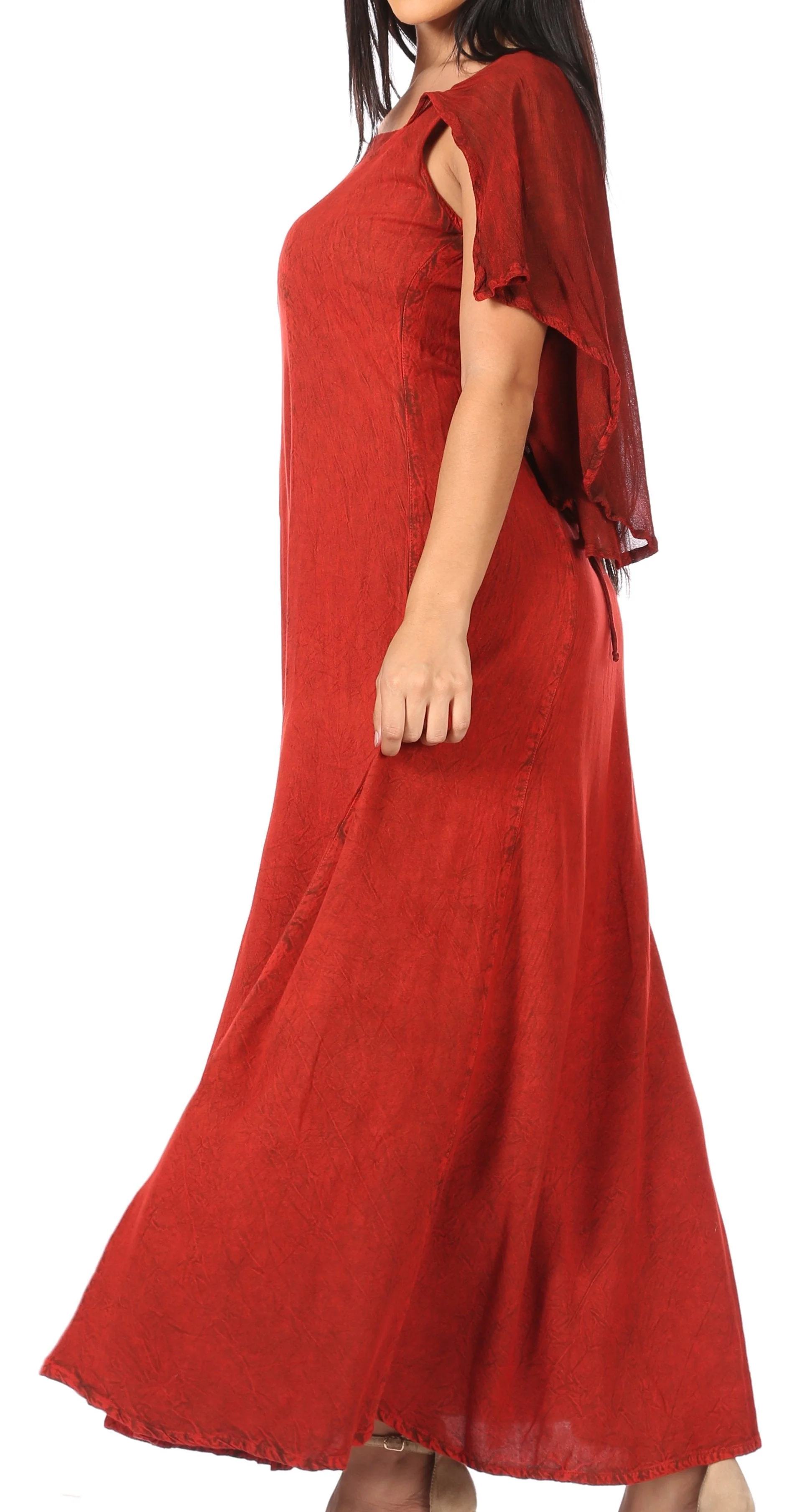 Sakkas Niam Women's Maxi Capelet Long Dress Celtic Medieval Renaissance Adjustable - Image 8