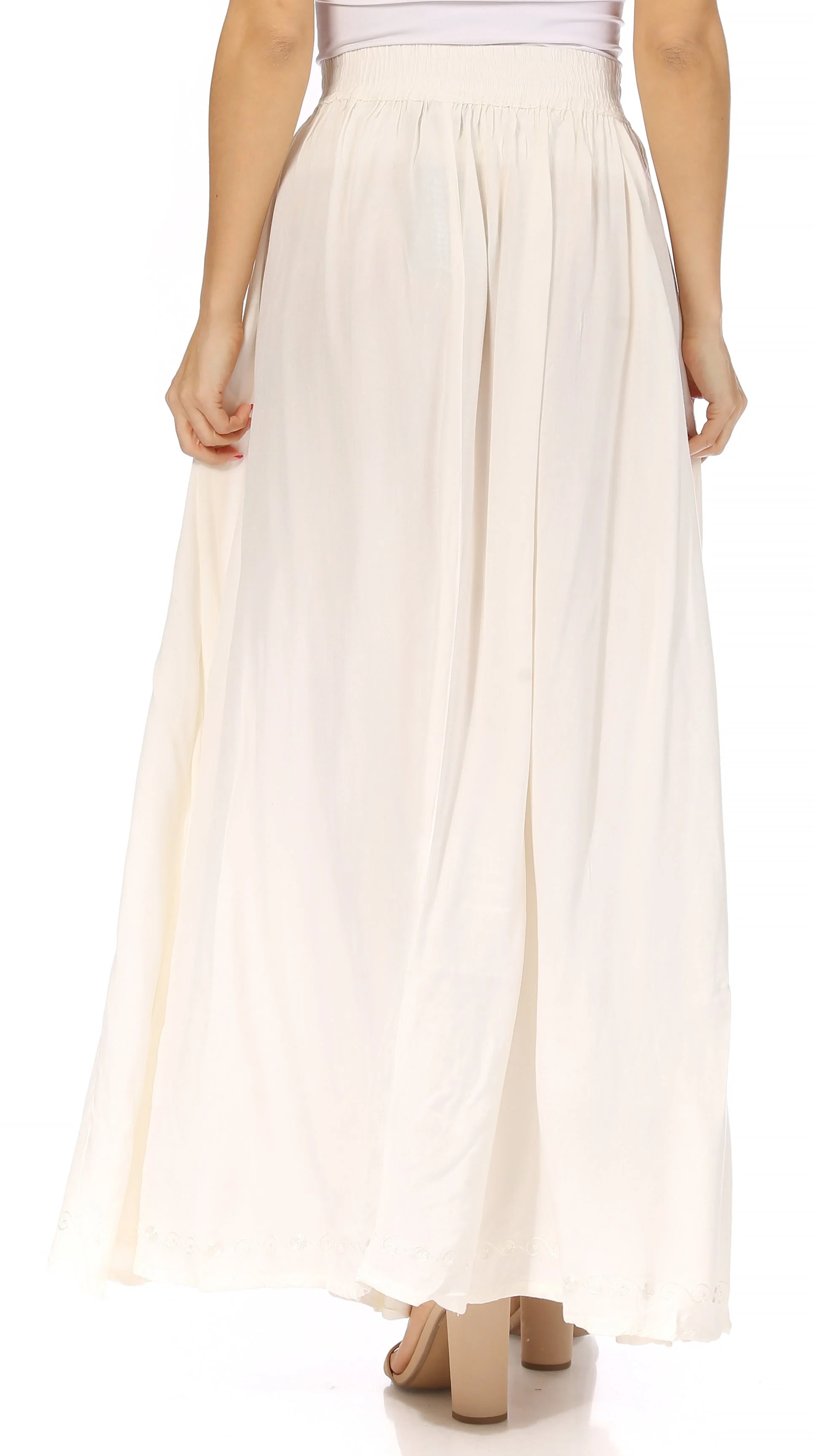 Sakkas Noemi Women's Long Maxi Summer Casual Boho Skirt Elastic Waist & Pockets - Image 27
