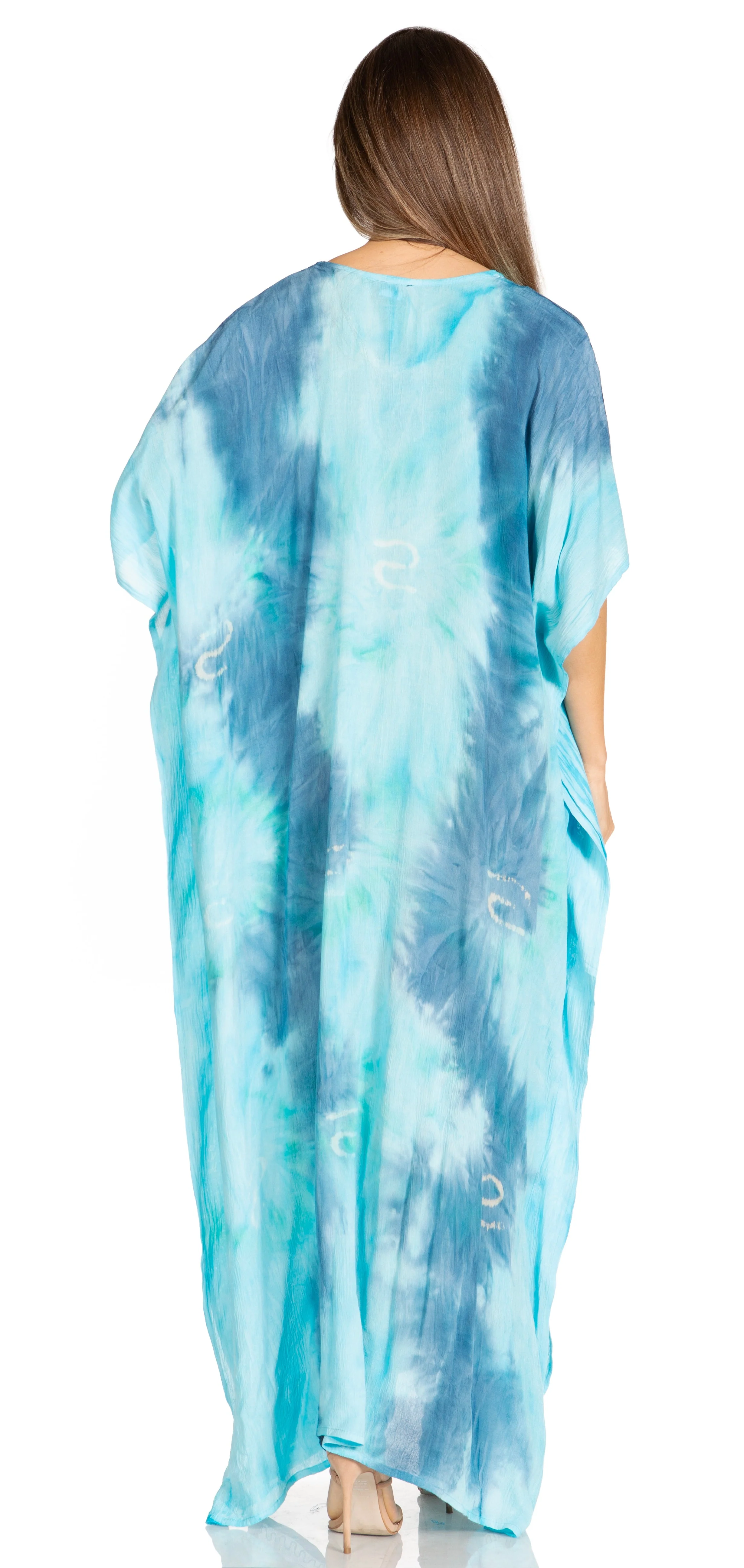 Sakkas Pilar Petite Women's Beach Maxi Caftan Dress in Short Sleeve Casual Style - Image 12