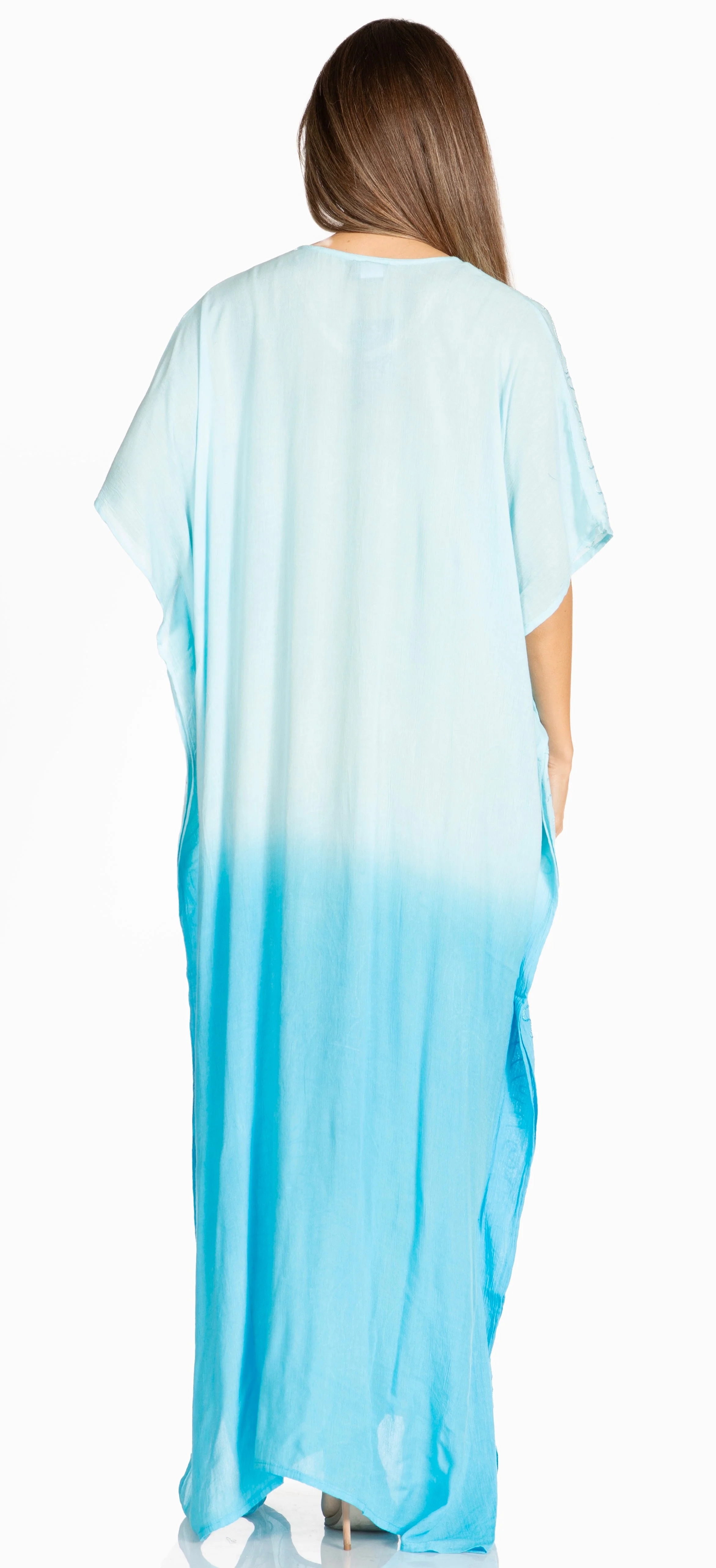 Sakkas Pilar Petite Women's Beach Maxi Caftan Dress in Short Sleeve Casual Style - Image 22