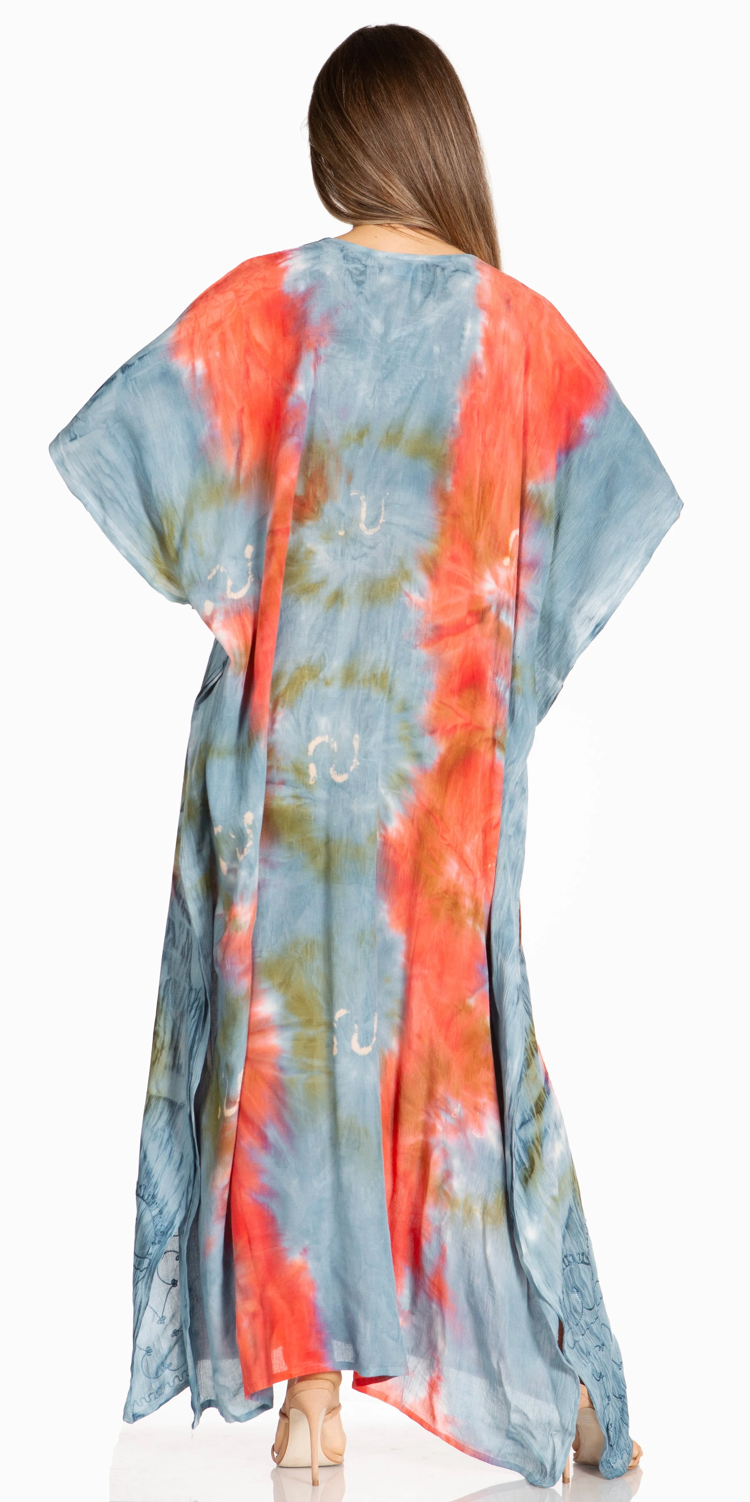 Sakkas Pilar Petite Women's Beach Maxi Caftan Dress in Short Sleeve Casual Style - Image 7