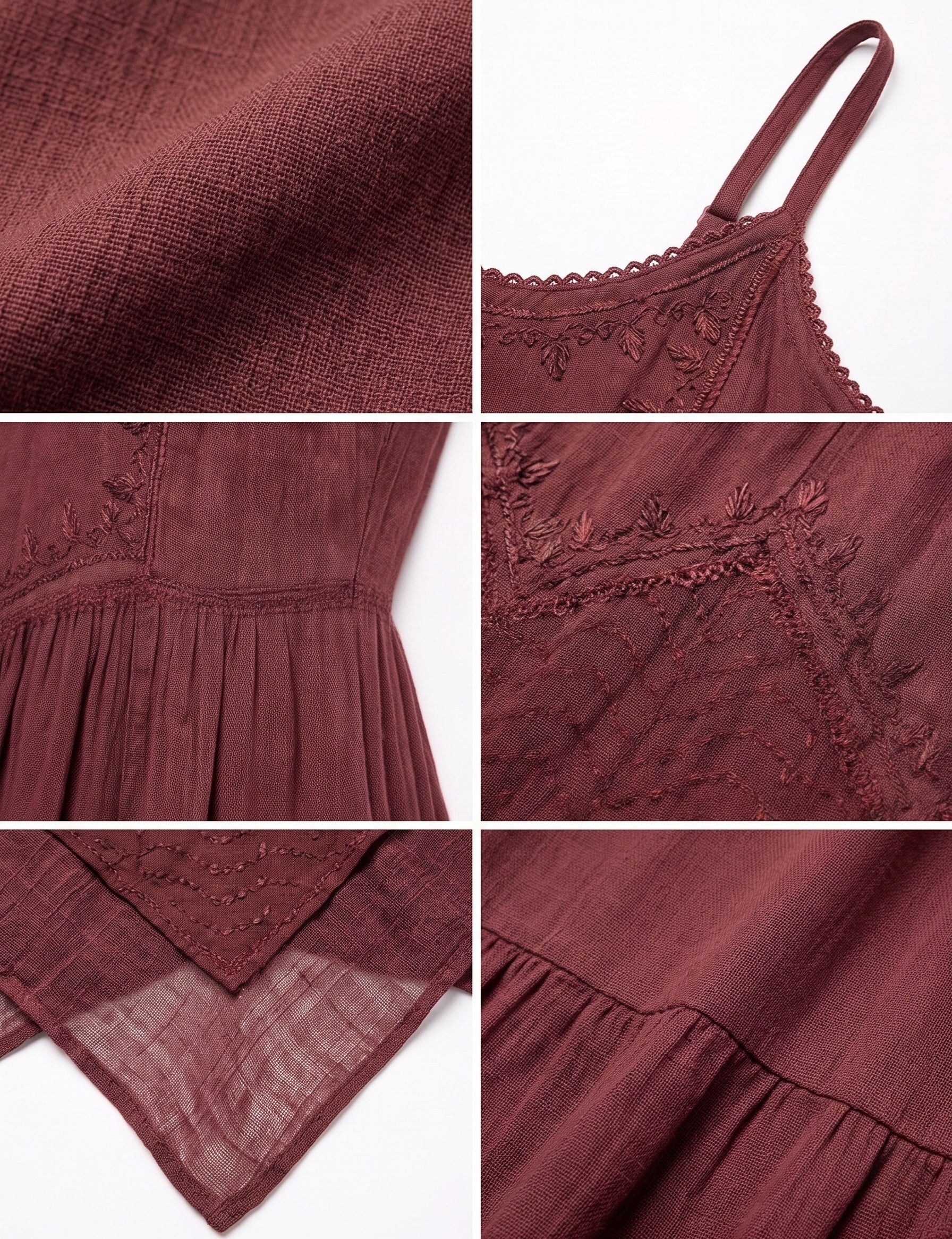 Sakkas Rayon Embroidered Stonewashed Adjustable Spaghetti Straps Long Dress - Image 41