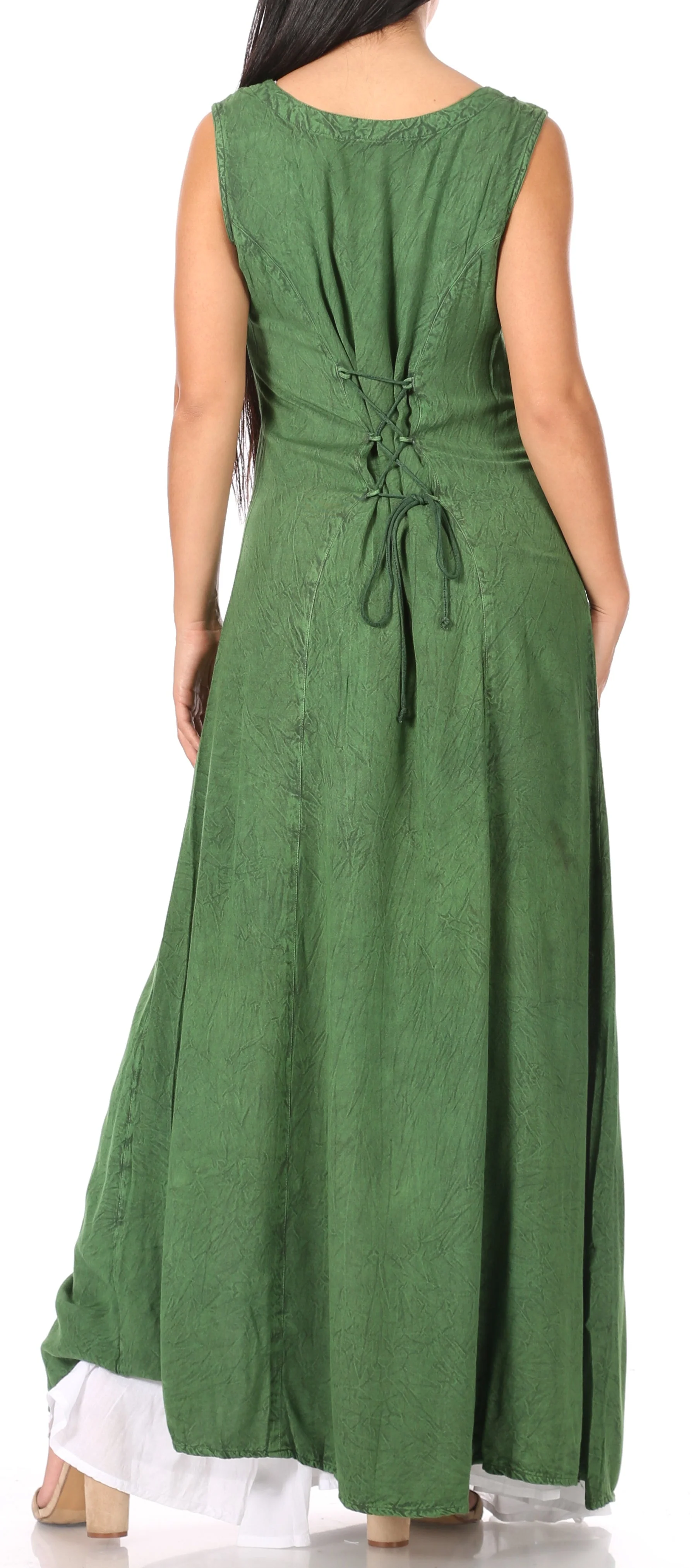 Sakkas Riva Women's Sleeveless Chemise + Over Dress Medieval Celtic Renaissance - Image 12