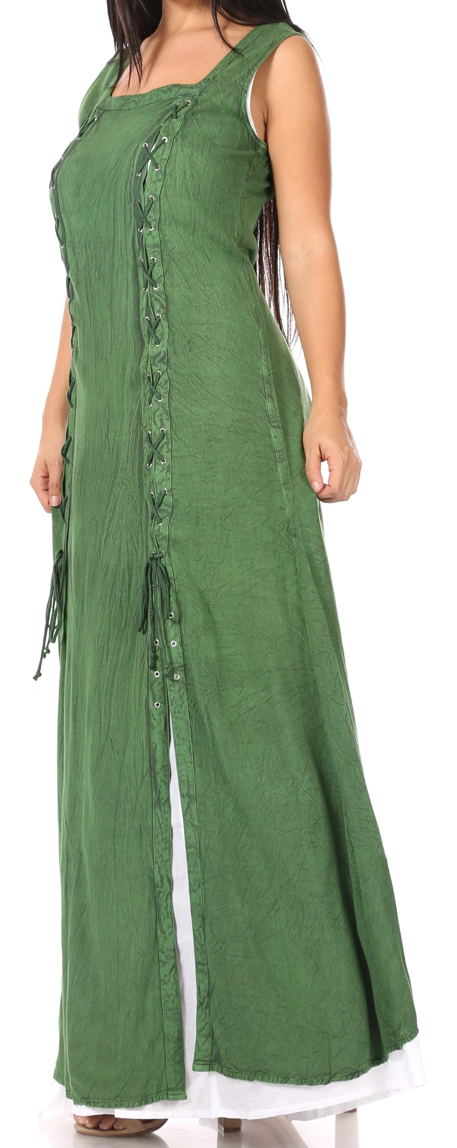 Sakkas Riva Women's Sleeveless Chemise + Over Dress Medieval Celtic Renaissance - Image 13