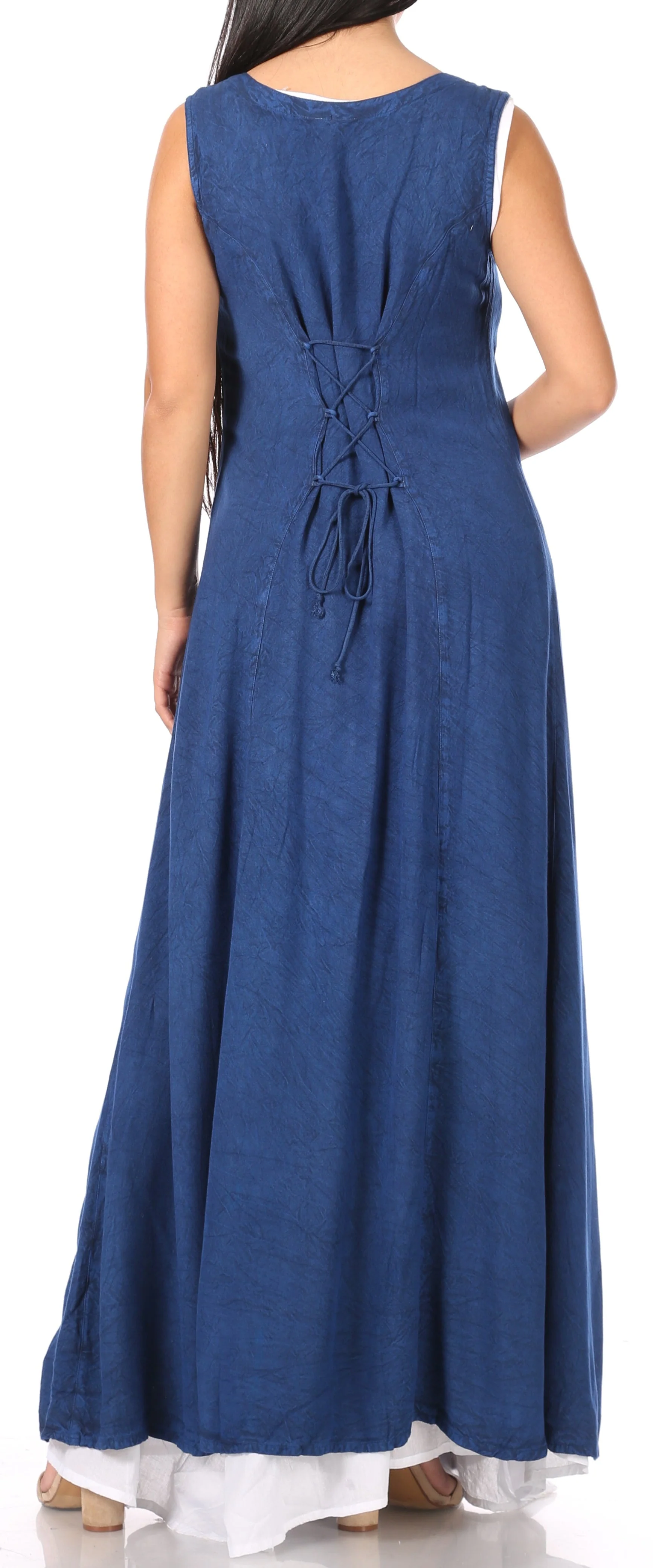 Sakkas Riva Women's Sleeveless Chemise + Over Dress Medieval Celtic Renaissance - Image 17