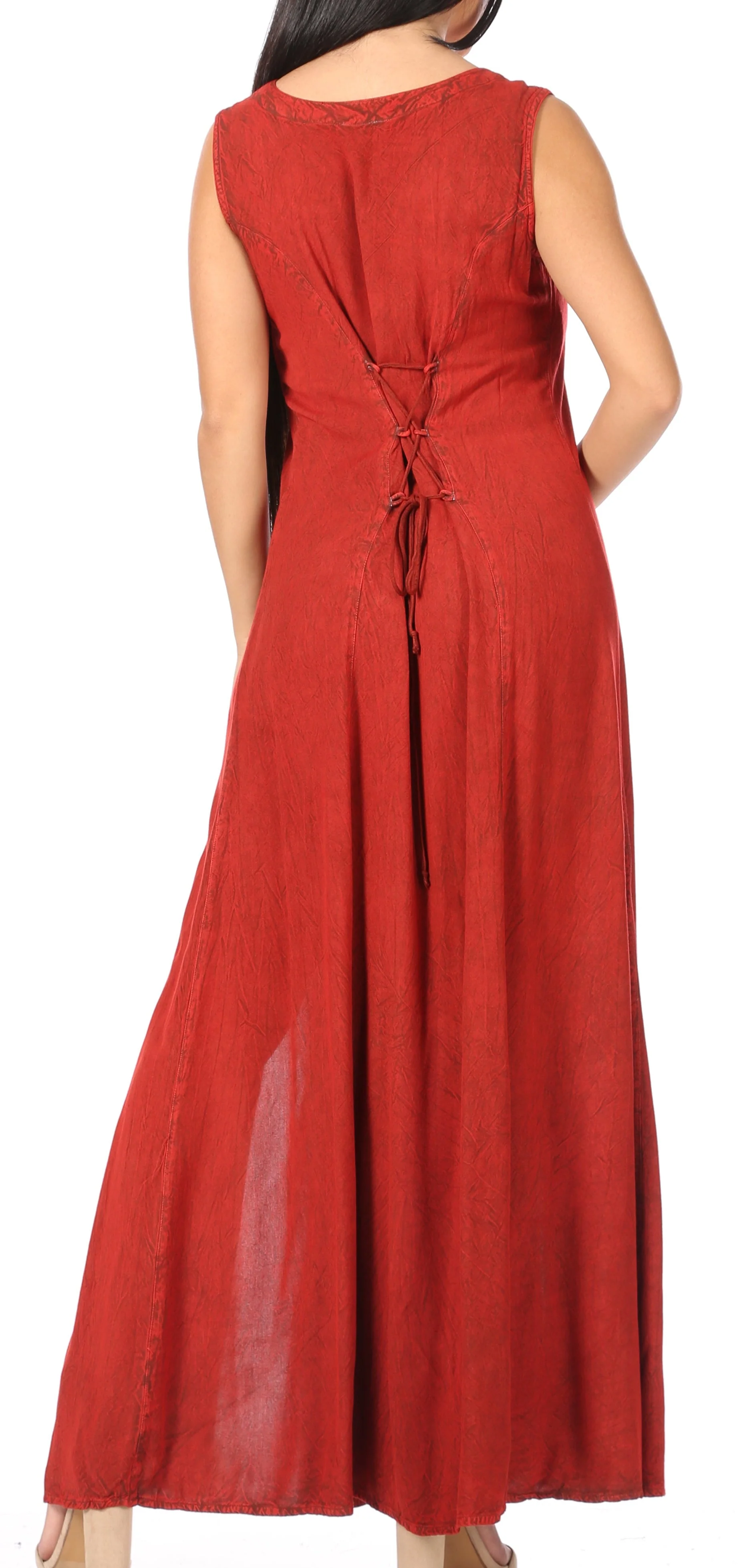 Sakkas Riva Women's Sleeveless Chemise + Over Dress Medieval Celtic Renaissance - Image 7