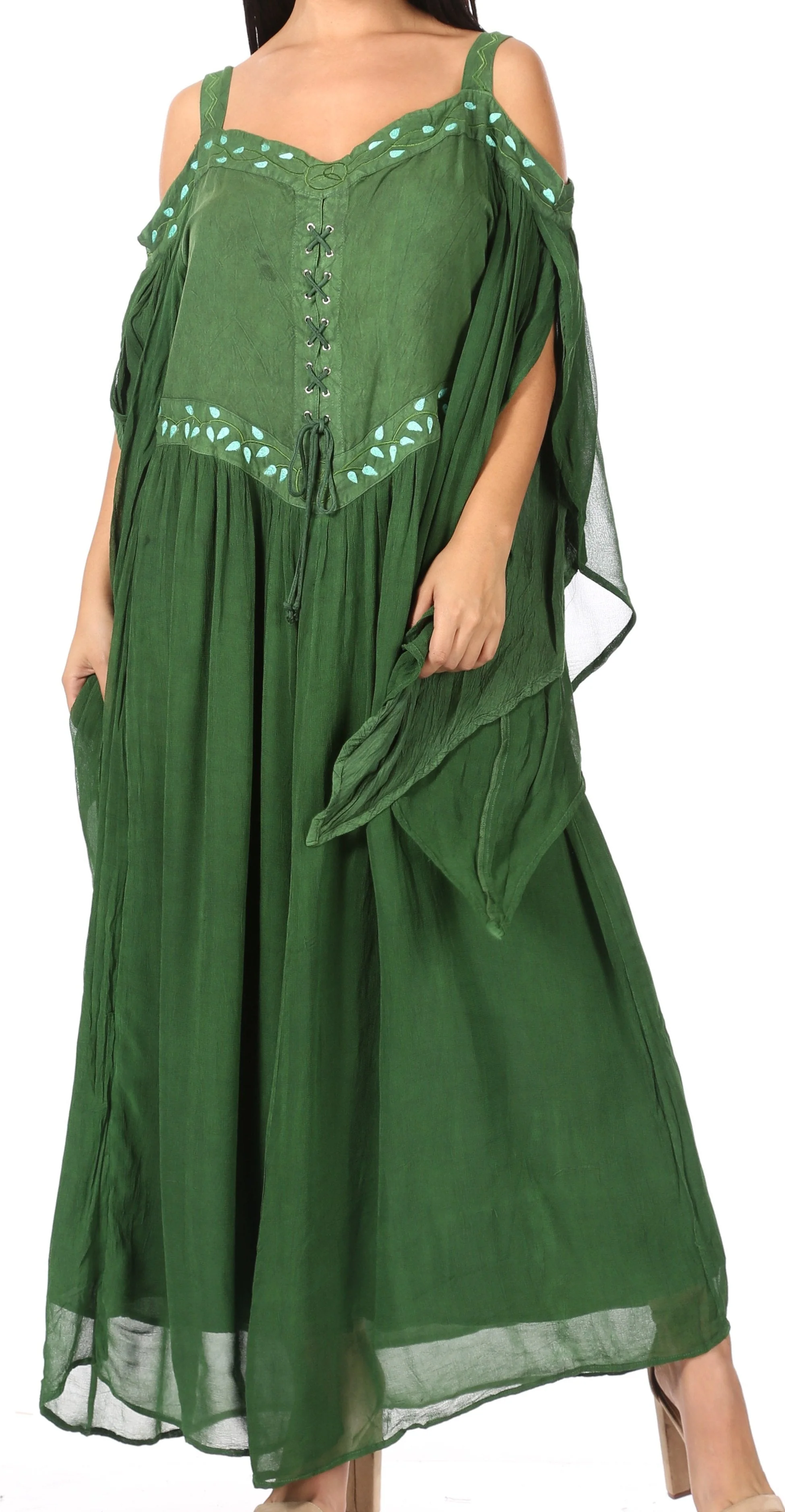 Sakkas Roisin Women's Medieval Celtic Renaissance Long Sleeve Costume Dress - Image 11