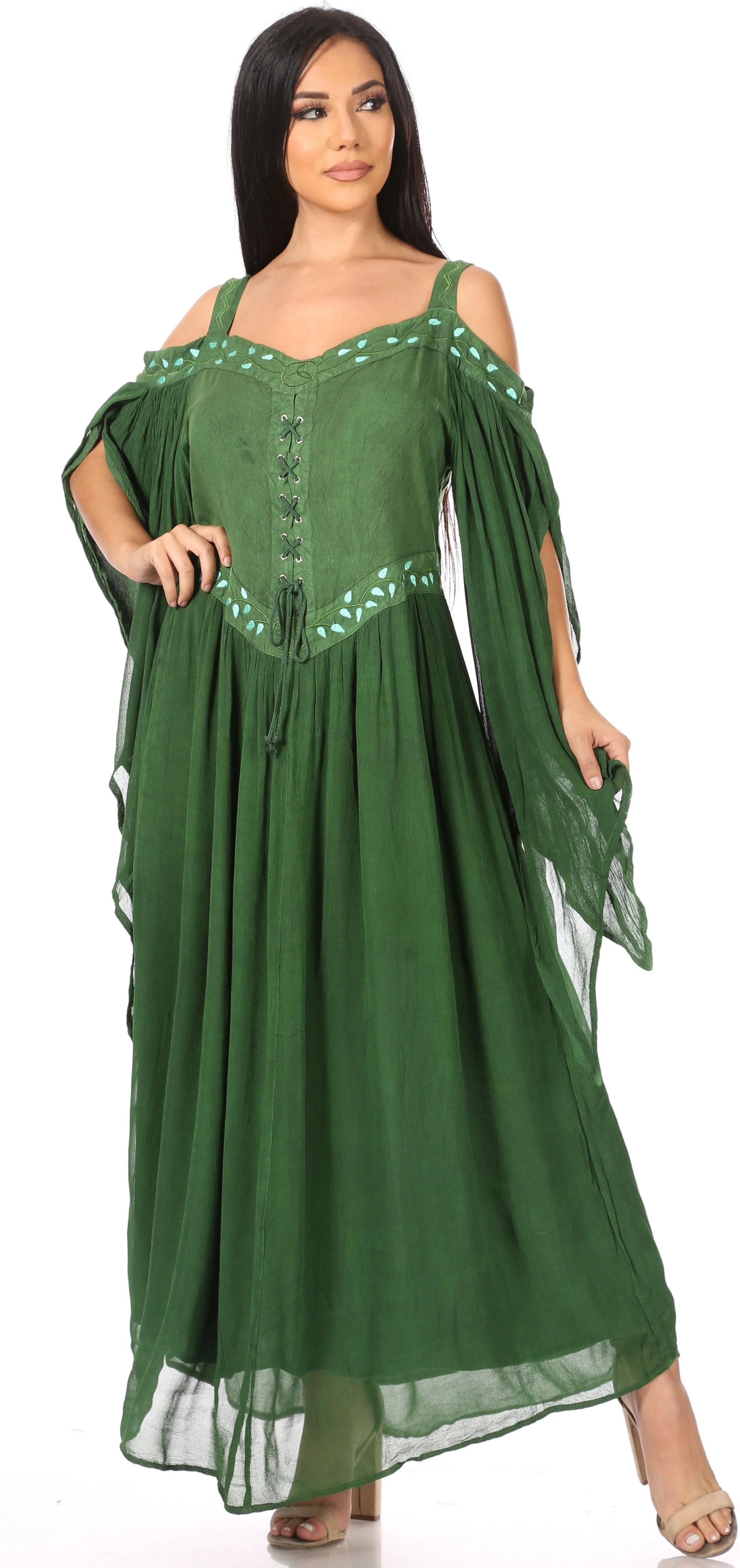 Sakkas Roisin Women's Medieval Celtic Renaissance Long Sleeve Costume Dress - Image 15