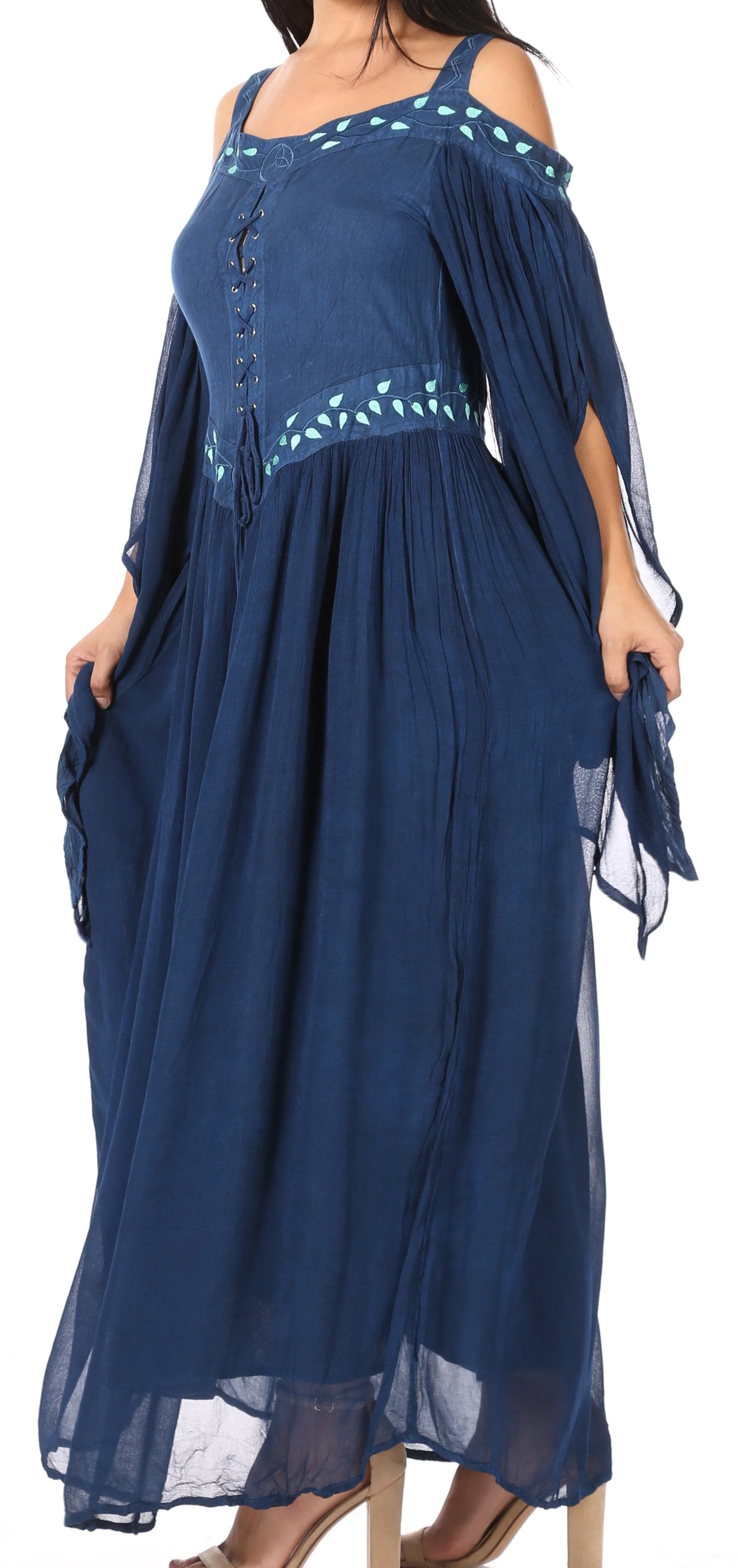 Sakkas Roisin Women's Medieval Celtic Renaissance Long Sleeve Costume Dress - Image 18