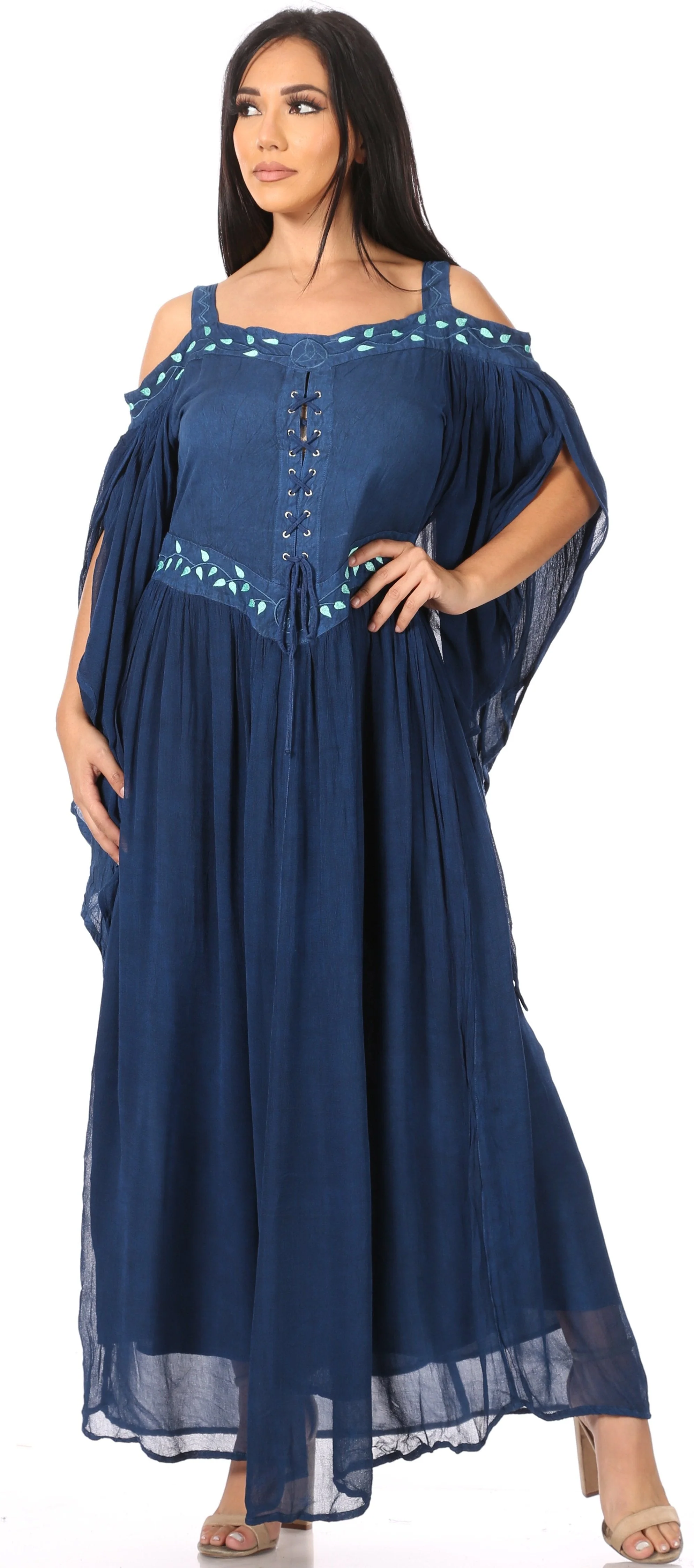 Sakkas Roisin Women's Medieval Celtic Renaissance Long Sleeve Costume Dress - Image 20