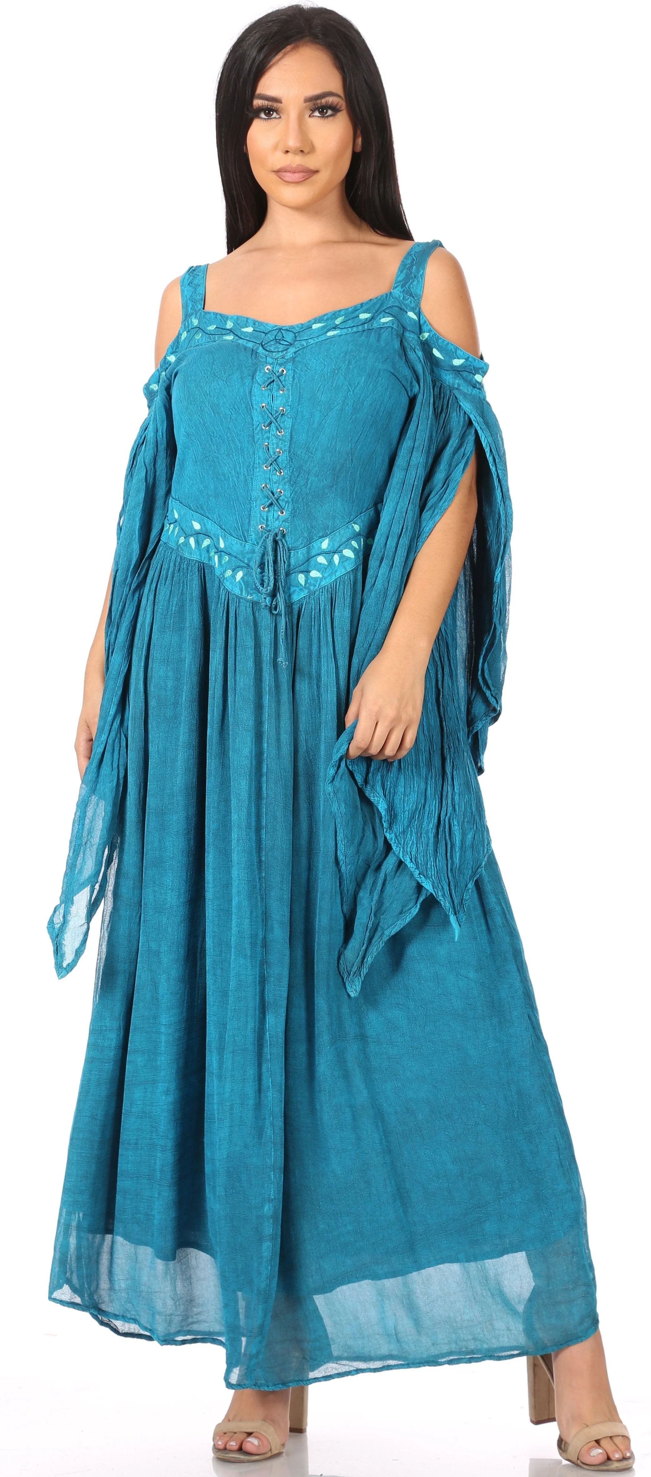 Sakkas Roisin Women's Medieval Celtic Renaissance Long Sleeve Costume Dress - Image 30