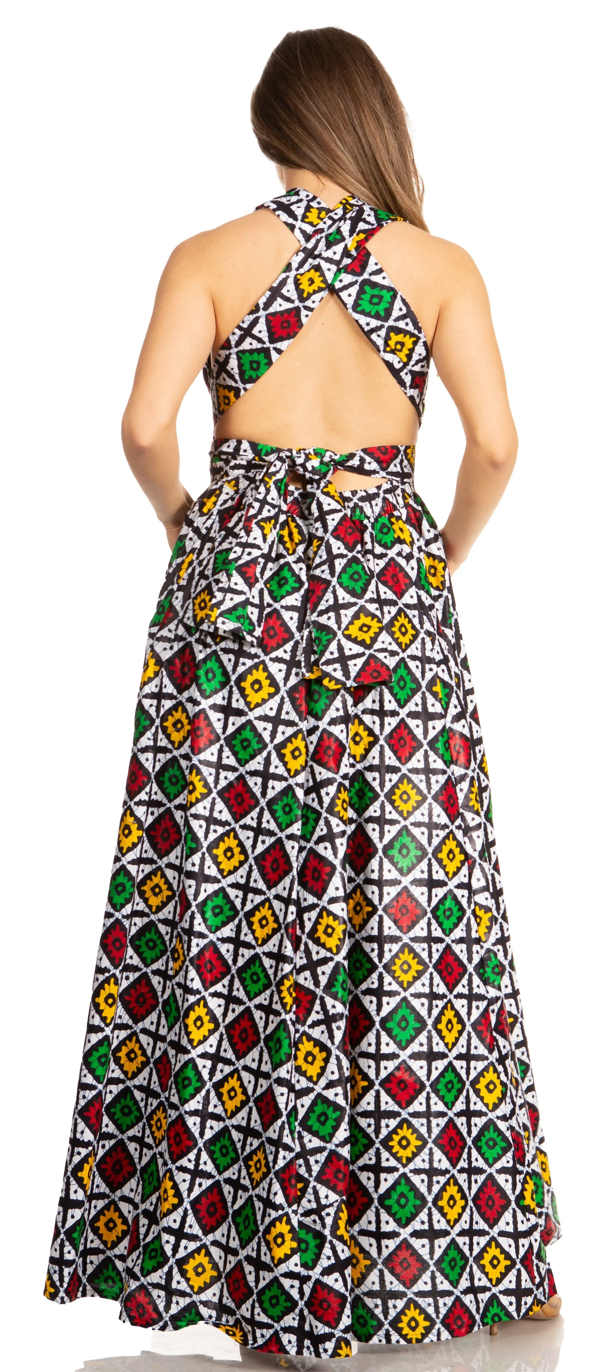 Sakkas Sandy Sexy Backless Year Around Long Maxi Infinity Dress Many Ways To Wear - Image 12