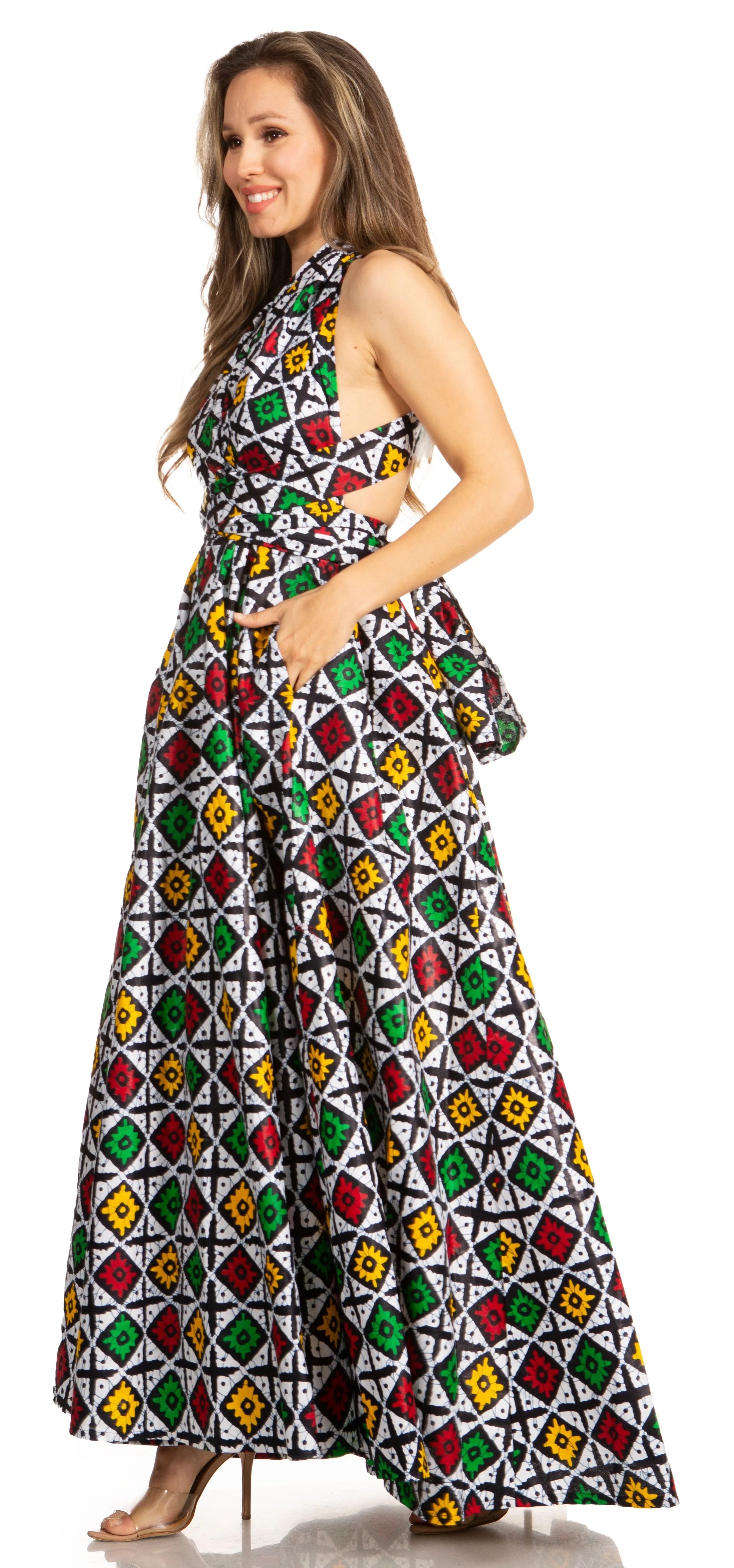 Sakkas Sandy Sexy Backless Year Around Long Maxi Infinity Dress Many Ways To Wear - Image 13