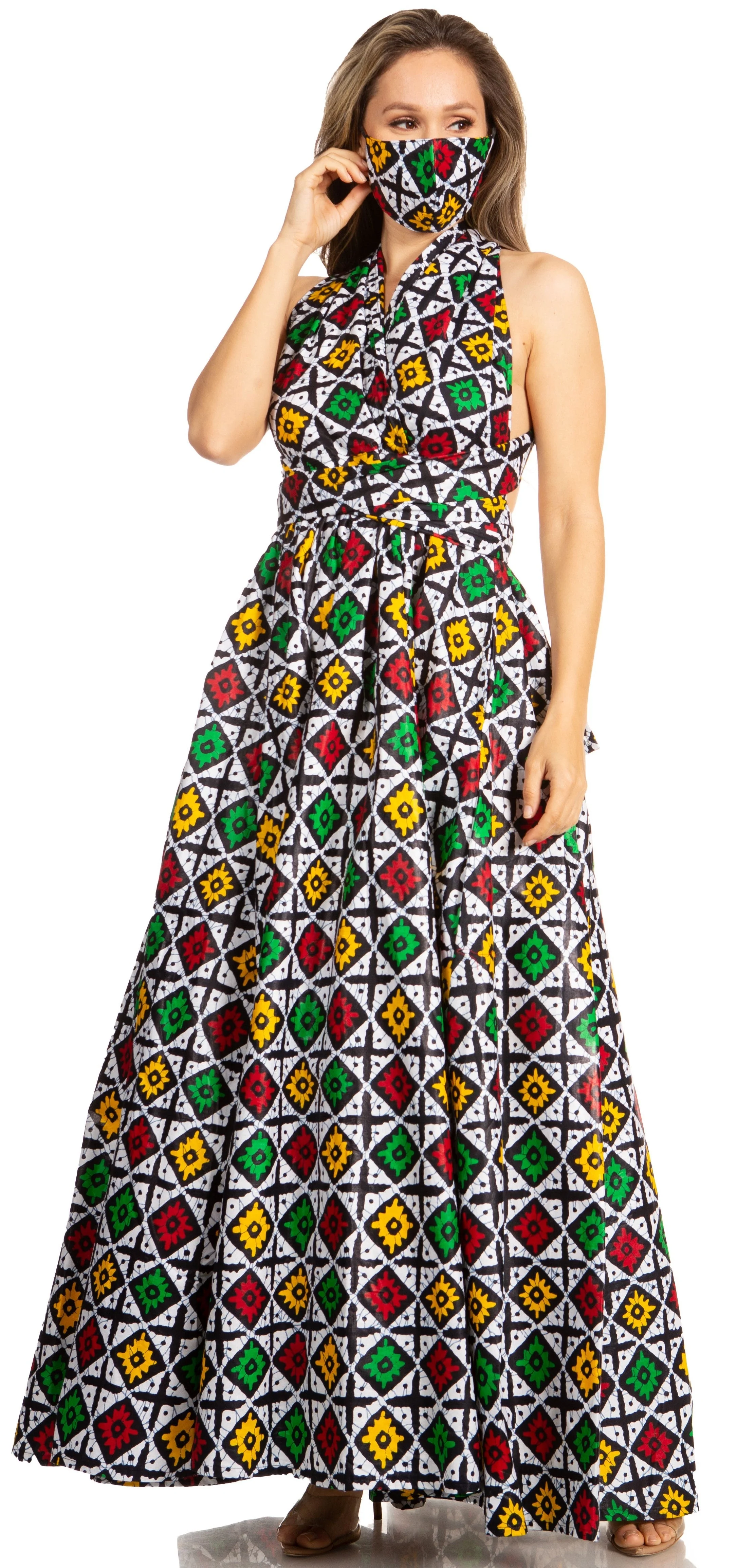 Sakkas Sandy Sexy Backless Year Around Long Maxi Infinity Dress Many Ways To Wear - Image 15