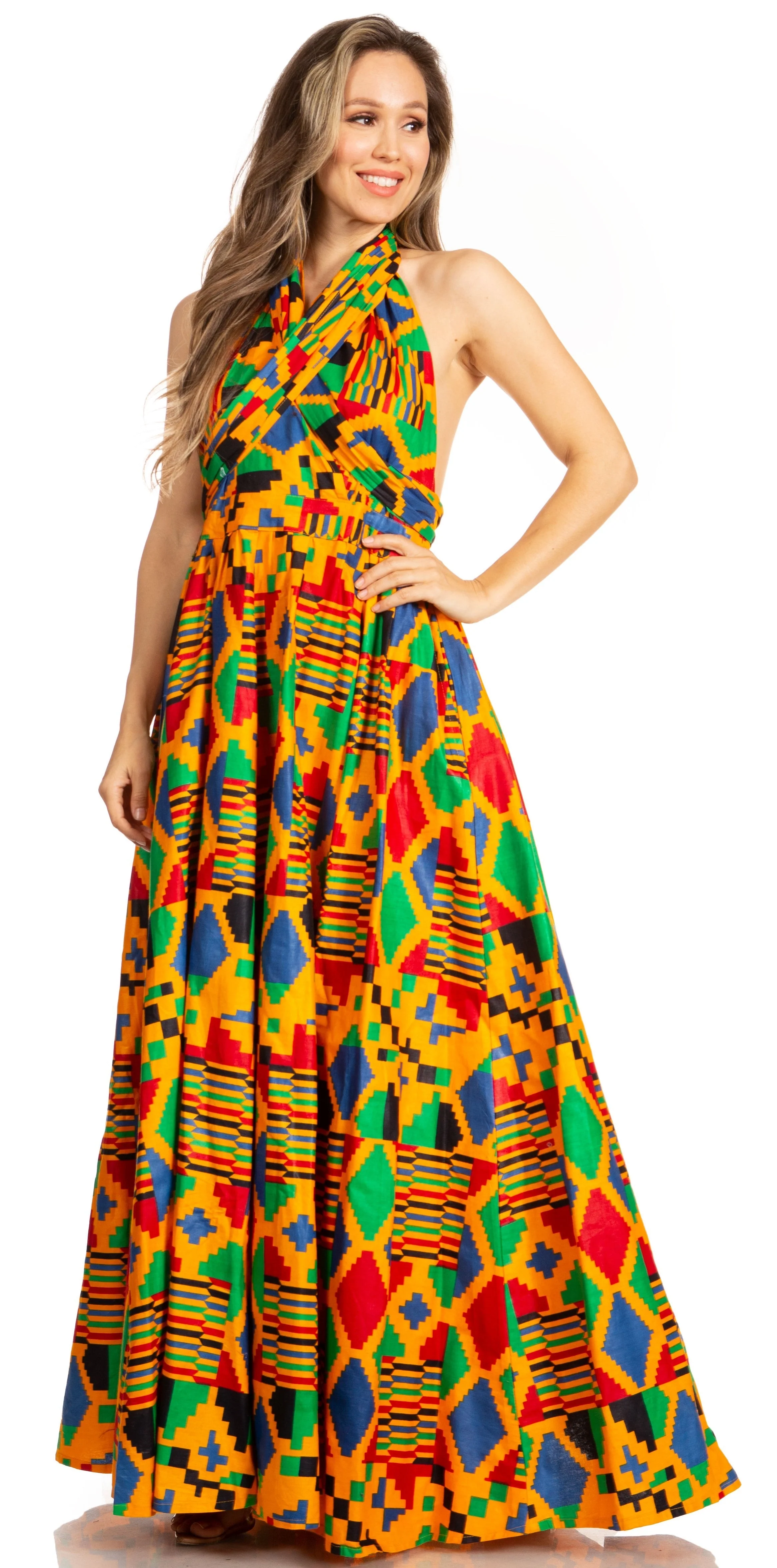 Sakkas Sandy Sexy Backless Year Around Long Maxi Infinity Dress Many Ways To Wear - Image 21