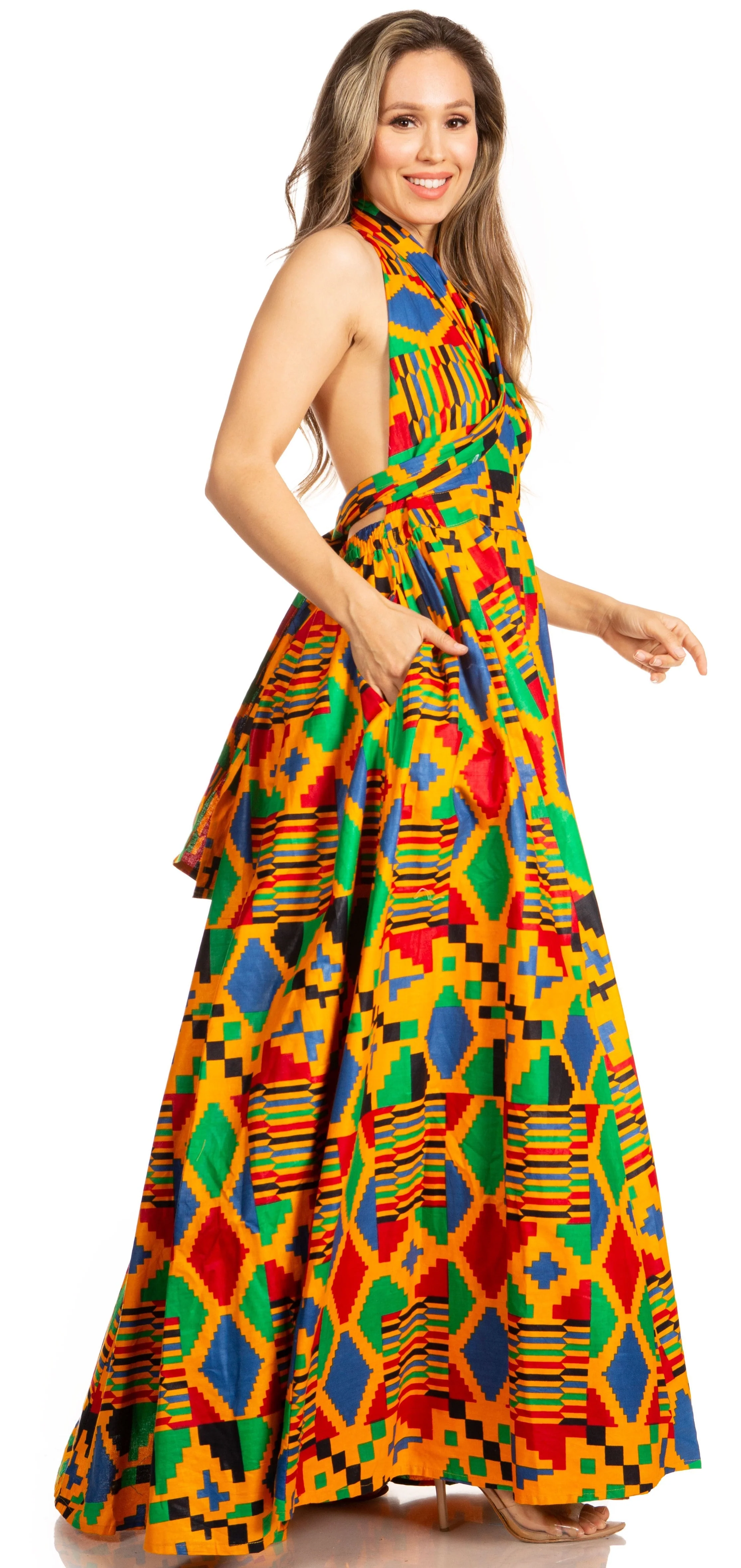 Sakkas Sandy Sexy Backless Year Around Long Maxi Infinity Dress Many Ways To Wear - Image 23