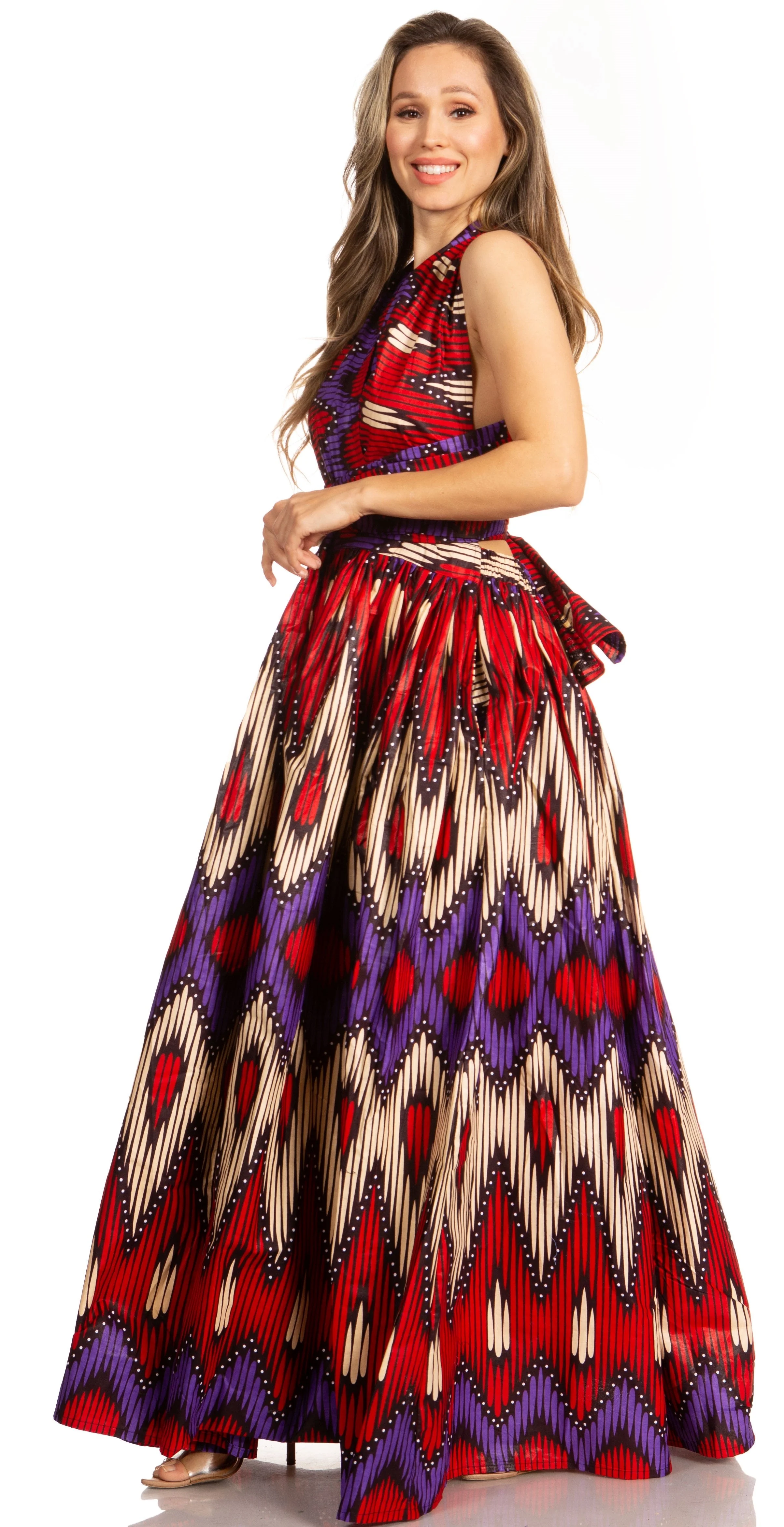 Sakkas Sandy Sexy Backless Year Around Long Maxi Infinity Dress Many Ways To Wear - Image 28