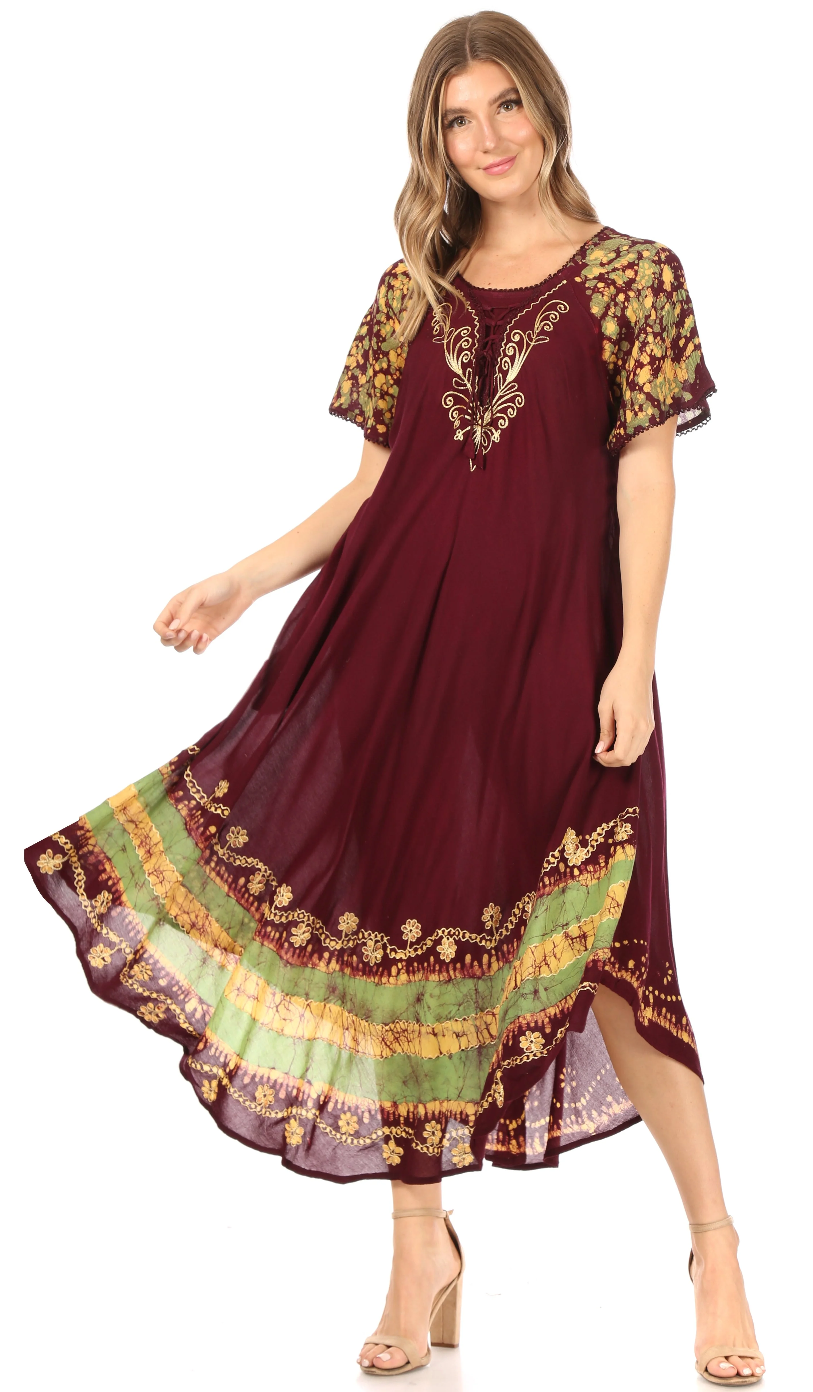 Sakkas Sara Batik CaftanTank Dress / Cover Up - Image 25