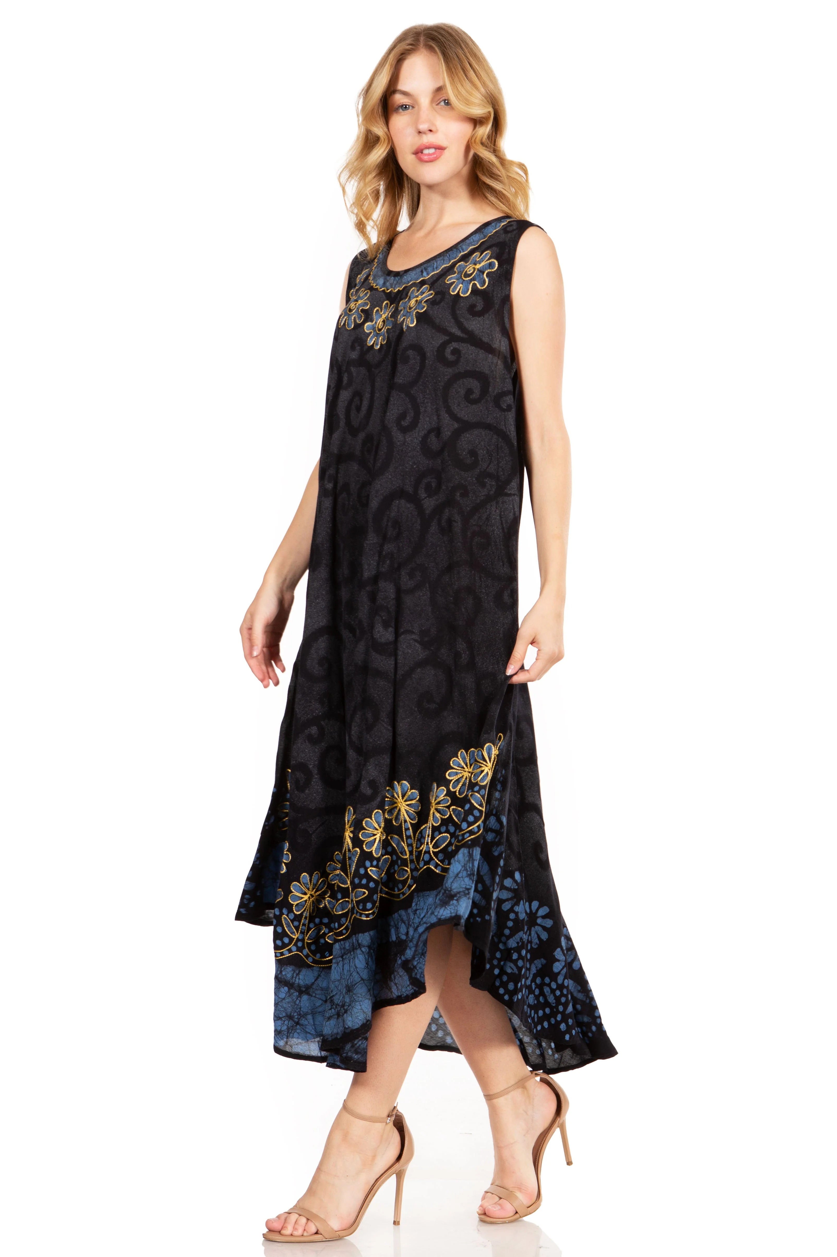 Sakkas Starlight Second Tie Dye Caftan Dress: Women's Beach Cover Up - Image 33