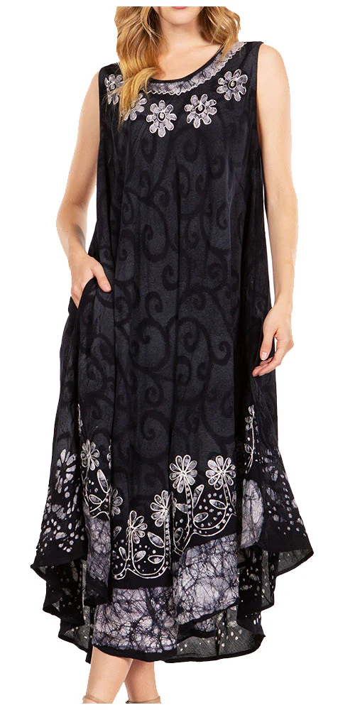 Sakkas Starlight Second Tie Dye Caftan Dress: Women's Beach Cover Up - Image 41