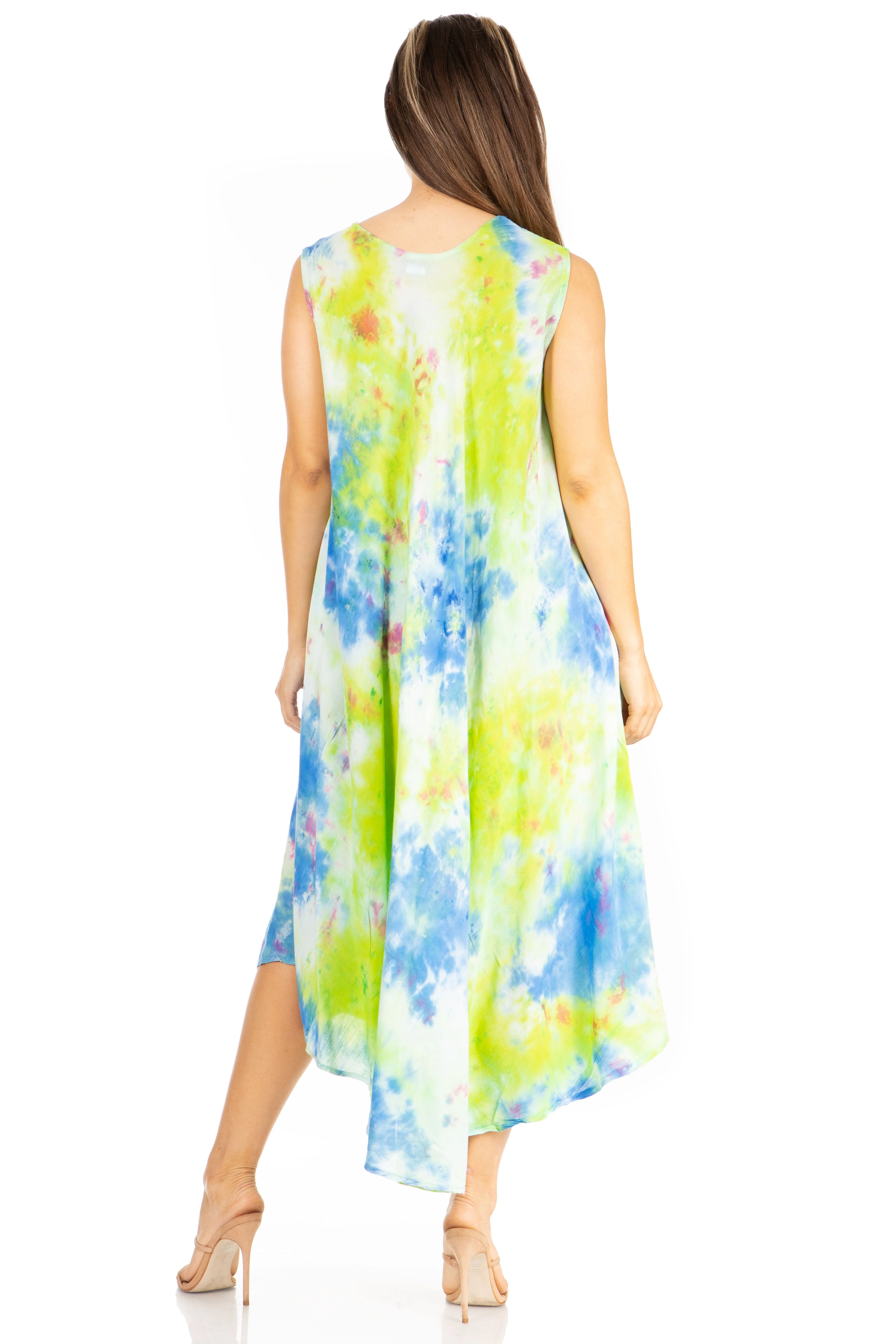 Sakkas Starlight Third Tie Dye Caftan Dress: Women's Beach Cover Up - Image 2