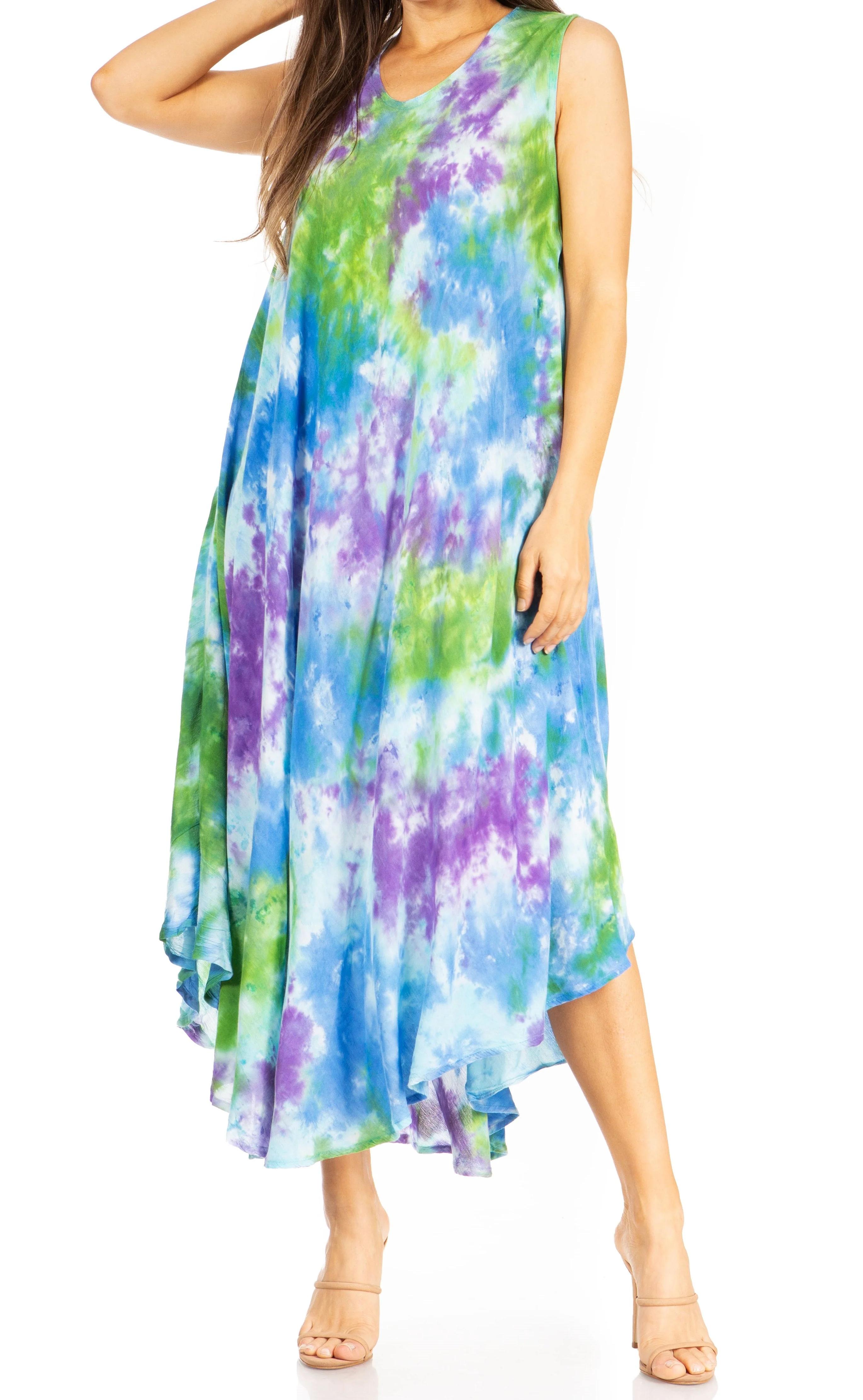Sakkas Starlight Third Tie Dye Caftan Dress: Women's Beach Cover Up - Image 26