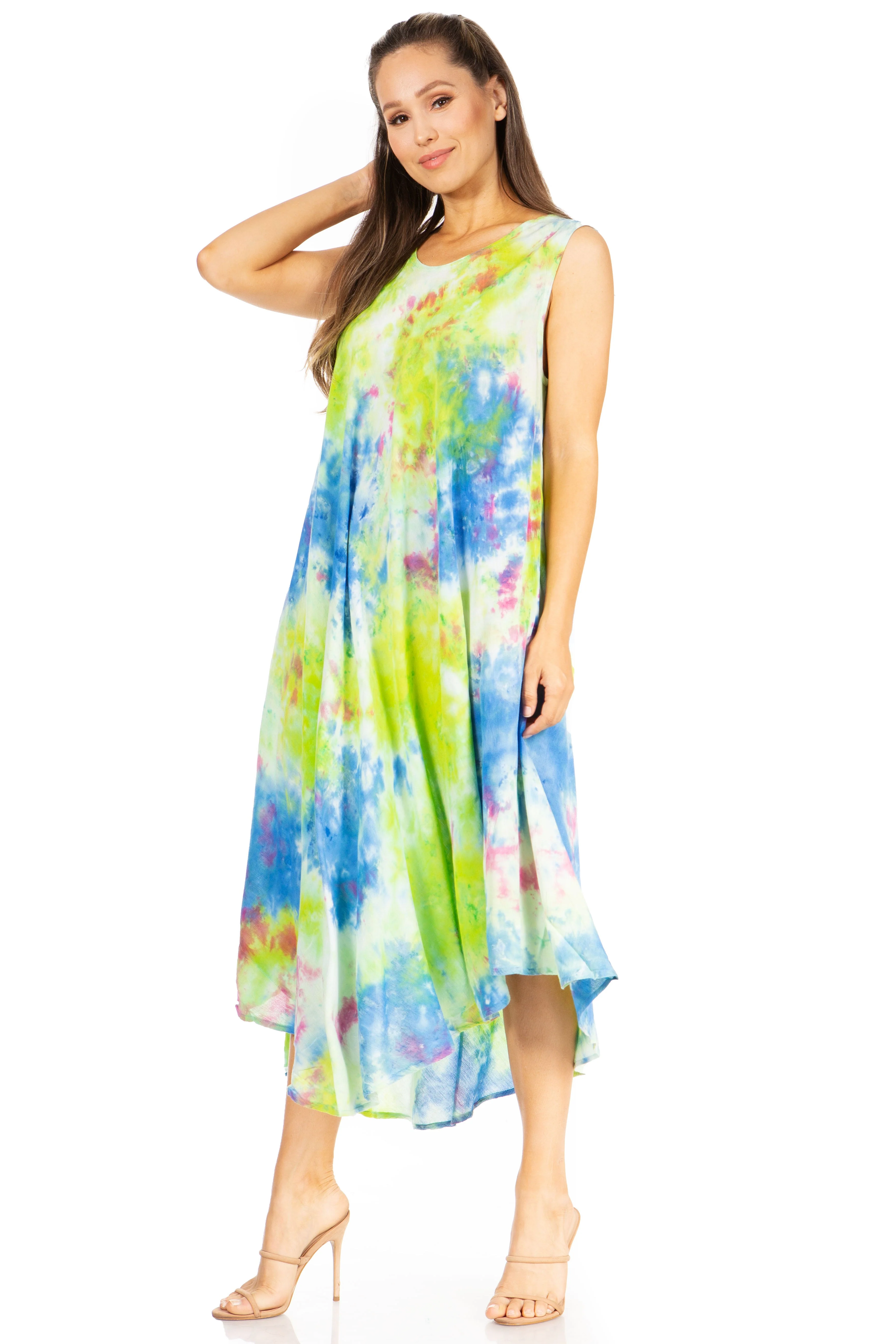 Sakkas Starlight Third Tie Dye Caftan Dress: Women's Beach Cover Up - Image 3