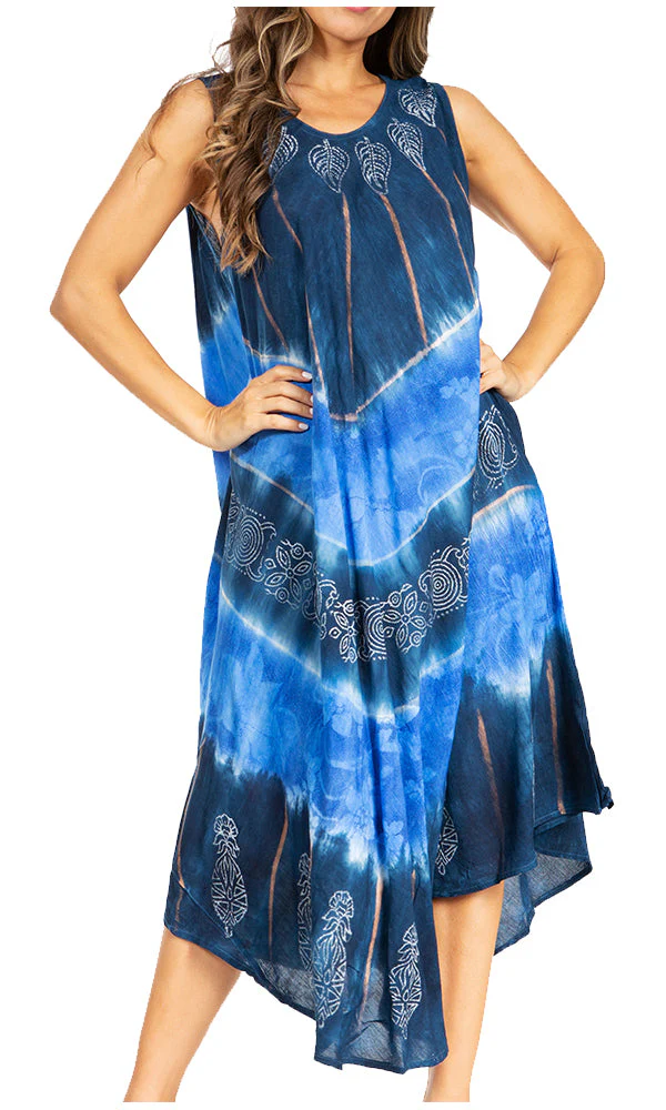 Sakkas Starlight Third Tie Dye Caftan Dress: Women's Beach Cover Up - Image 46