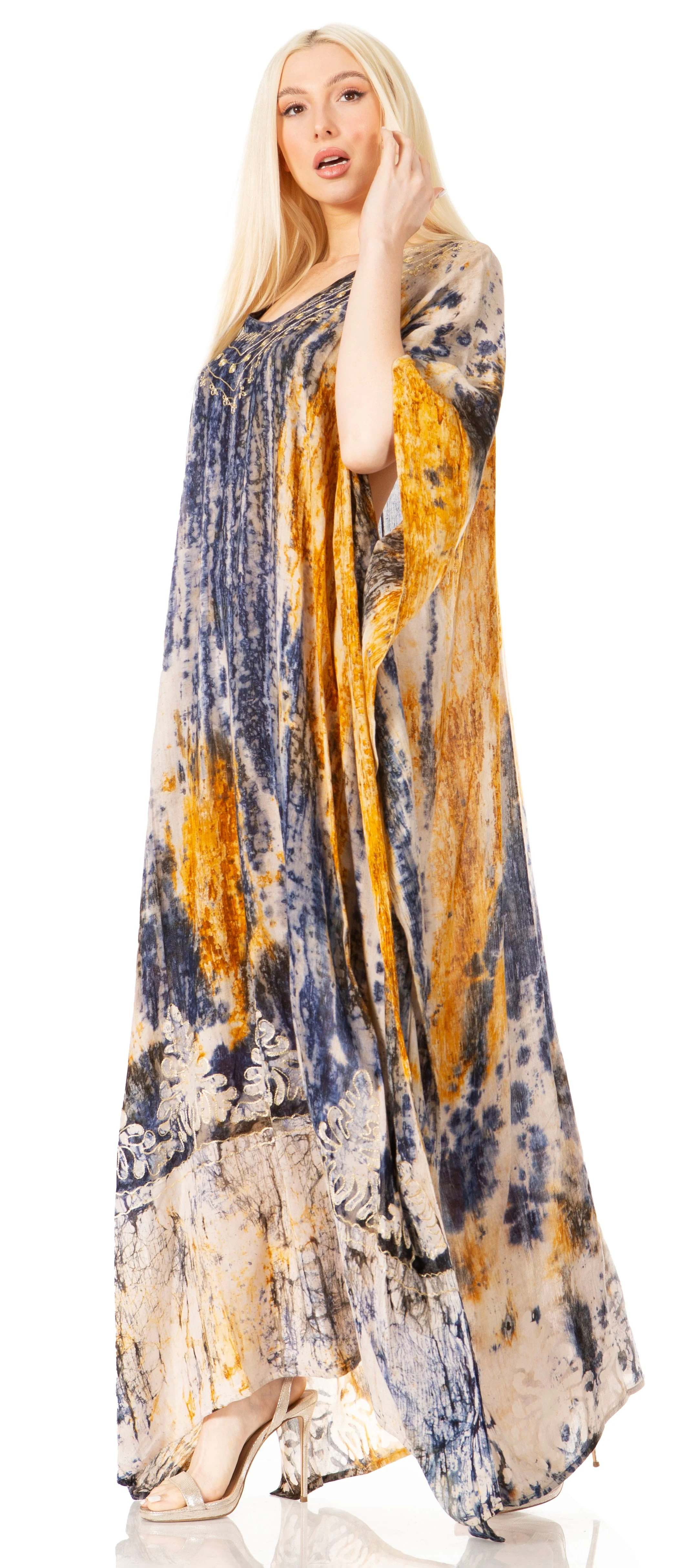 Sakkas Tacy Women's Boho Summer Maxi Dress for Casual or Lounge Wear - Image 109