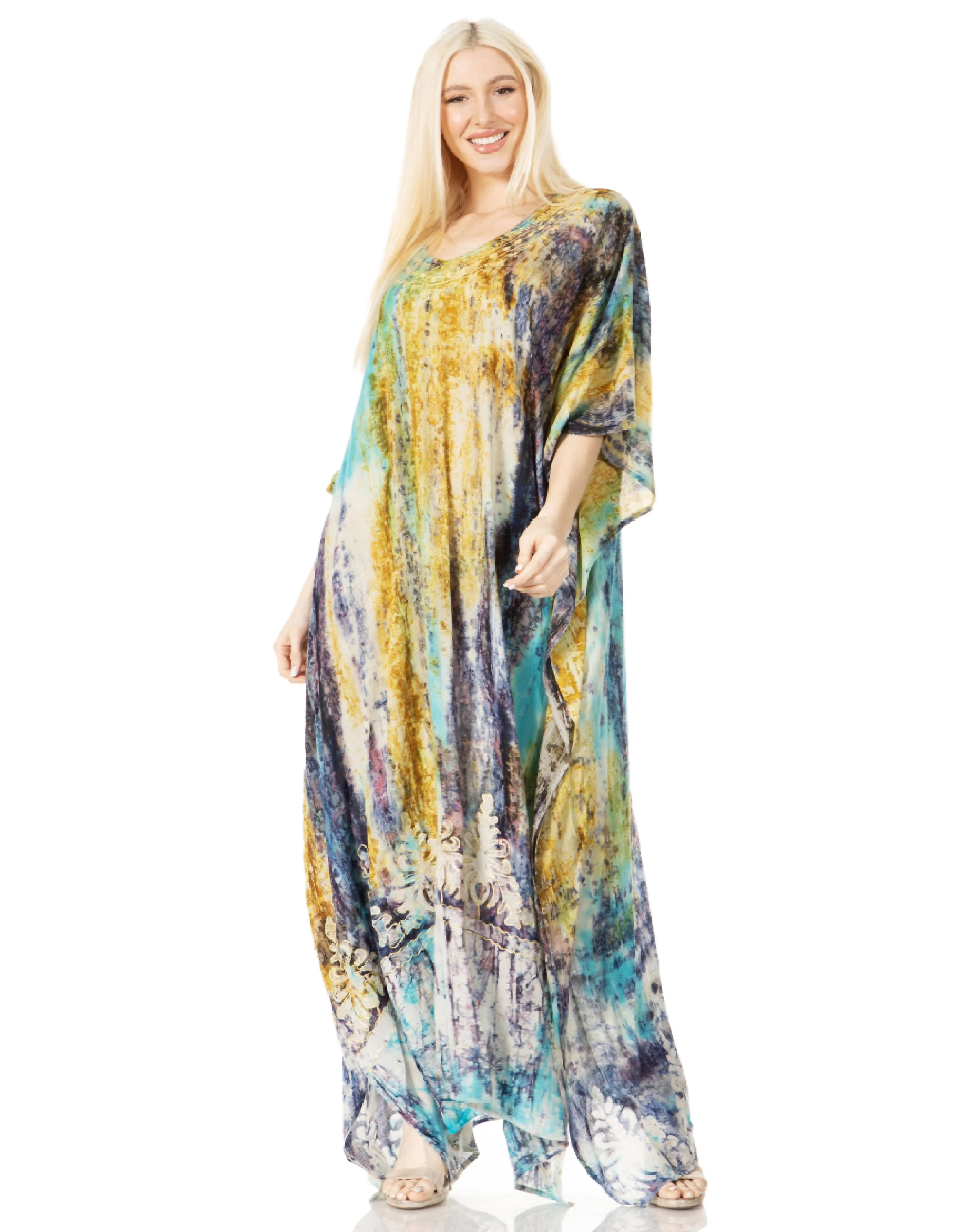 Sakkas Tacy Women's Boho Summer Maxi Dress for Casual or Lounge Wear - Image 127