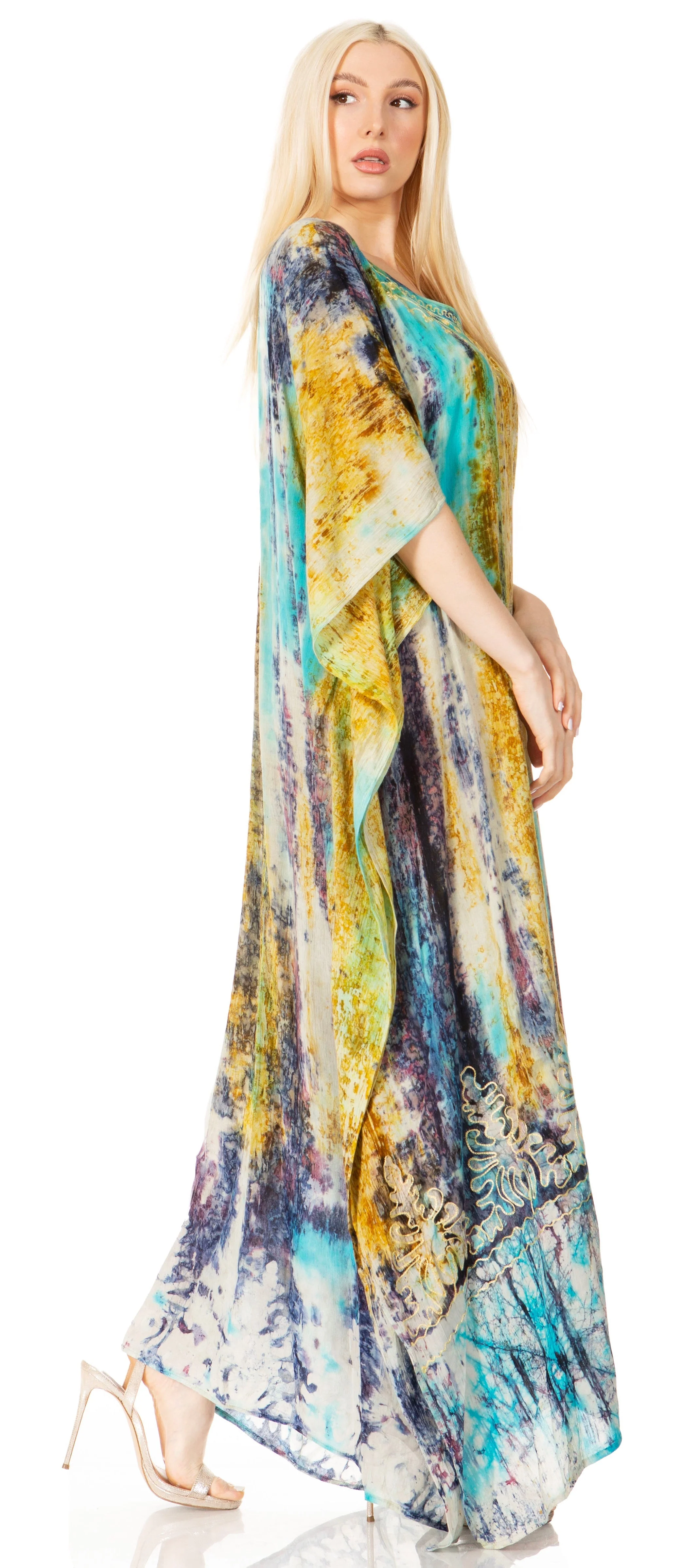 Sakkas Tacy Women's Boho Summer Maxi Dress for Casual or Lounge Wear - Image 130