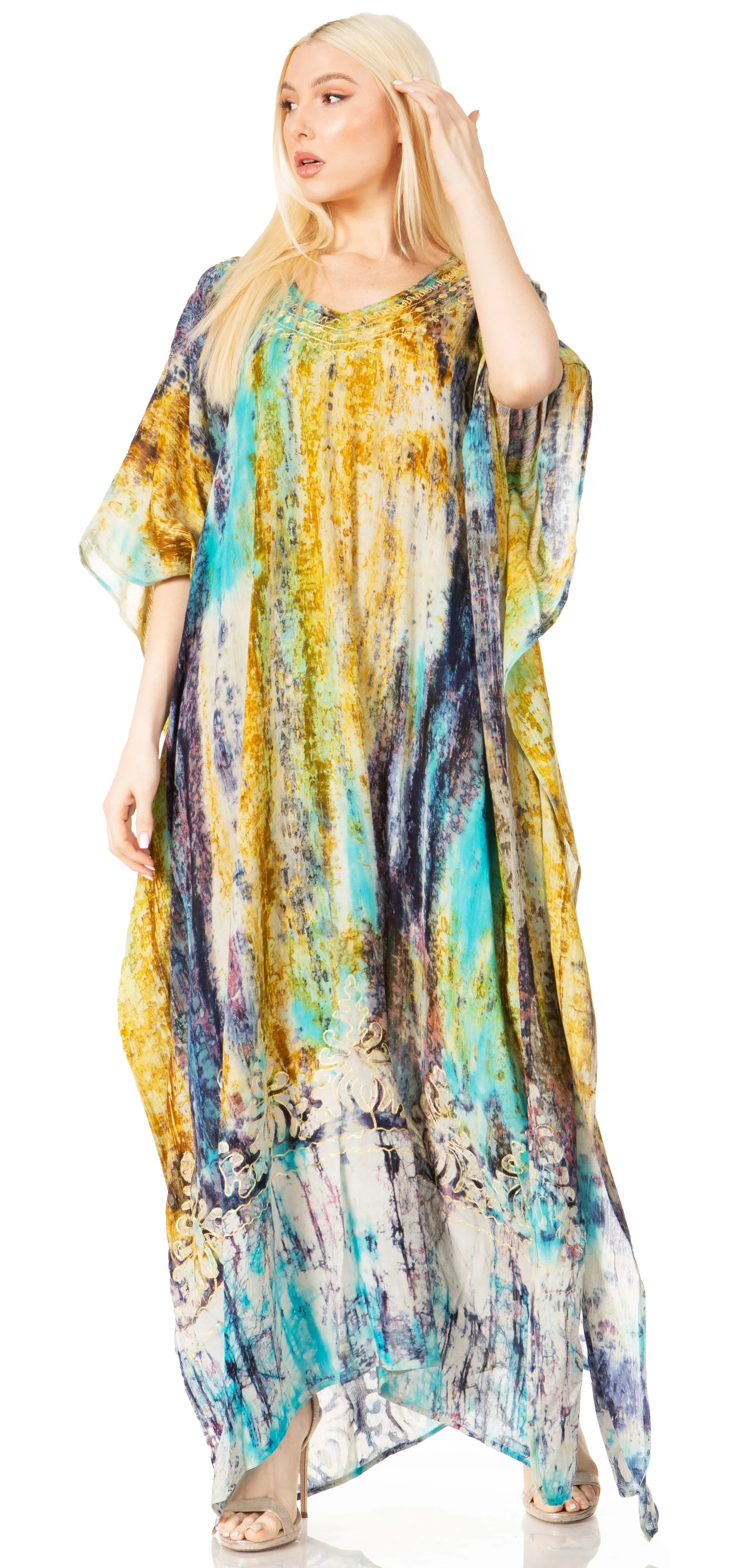 Sakkas Tacy Women's Boho Summer Maxi Dress for Casual or Lounge Wear - Image 131