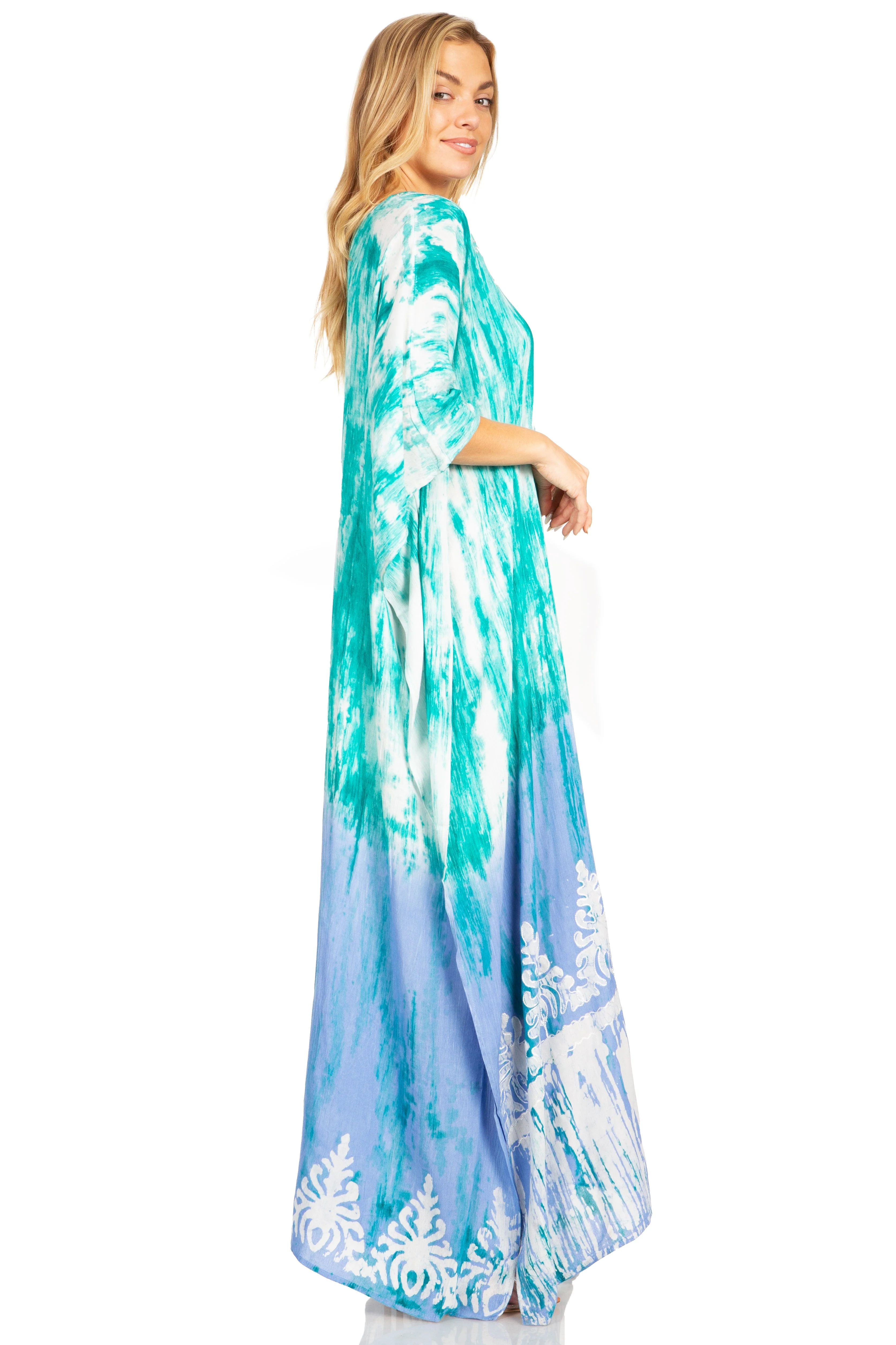 Sakkas Tacy Women's Boho Summer Maxi Dress for Casual or Lounge Wear - Image 195