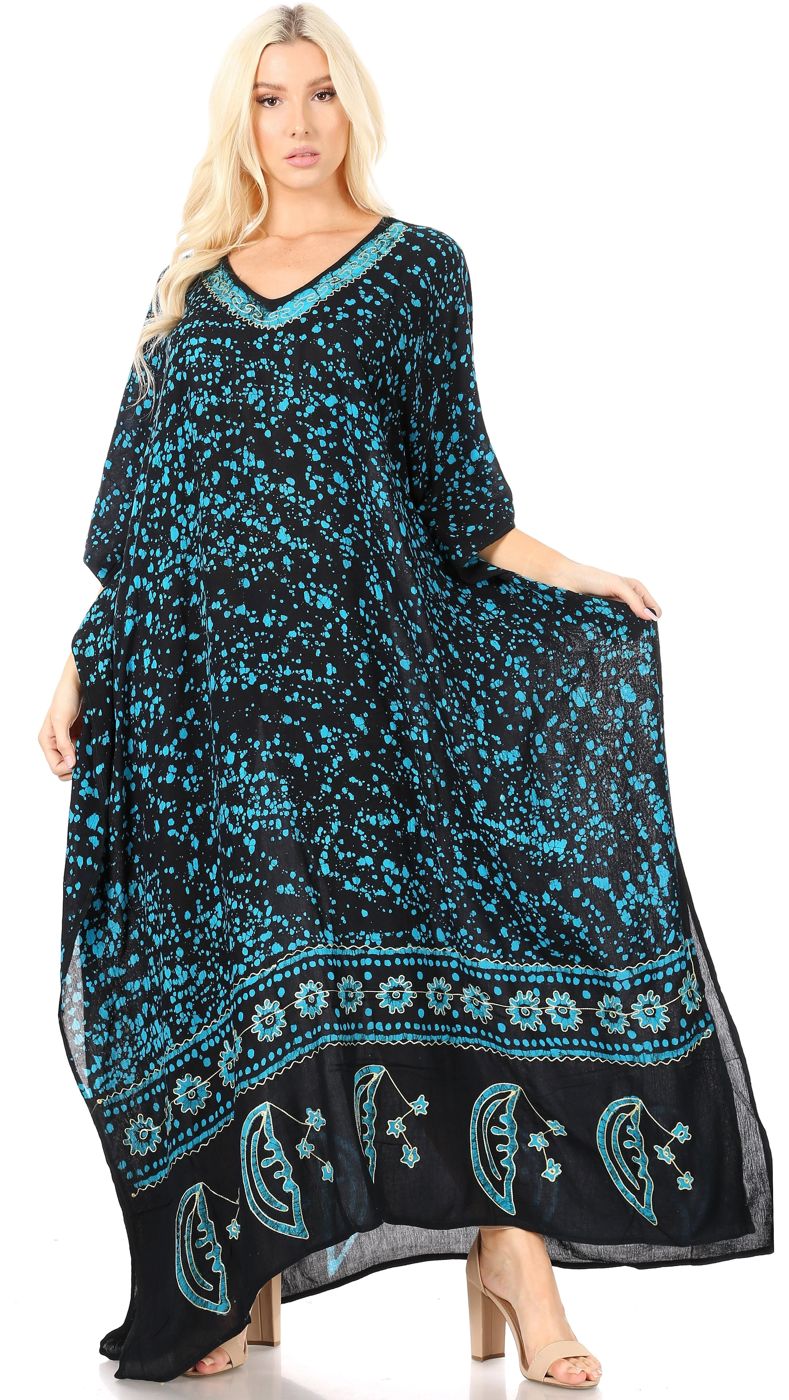 Sakkas Tacy Women's Boho Summer Maxi Dress for Casual or Lounge Wear - Image 45